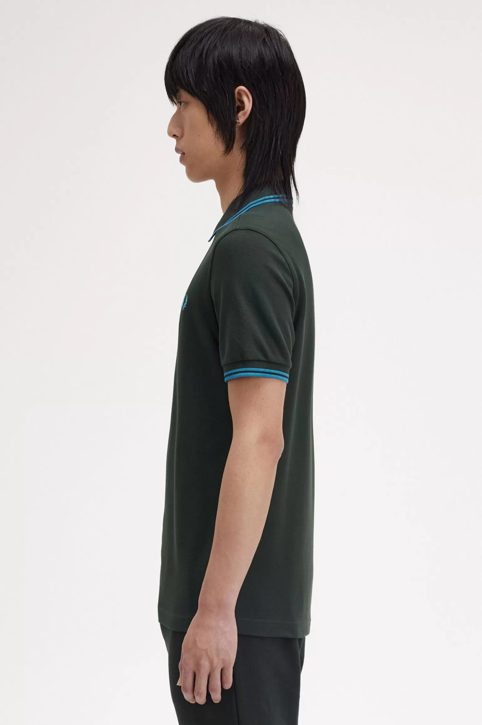 Poloshirts^Fred Perry M3600 Dunkelgrün / Runaway Bay Ocean / Runaway Bay Ocean