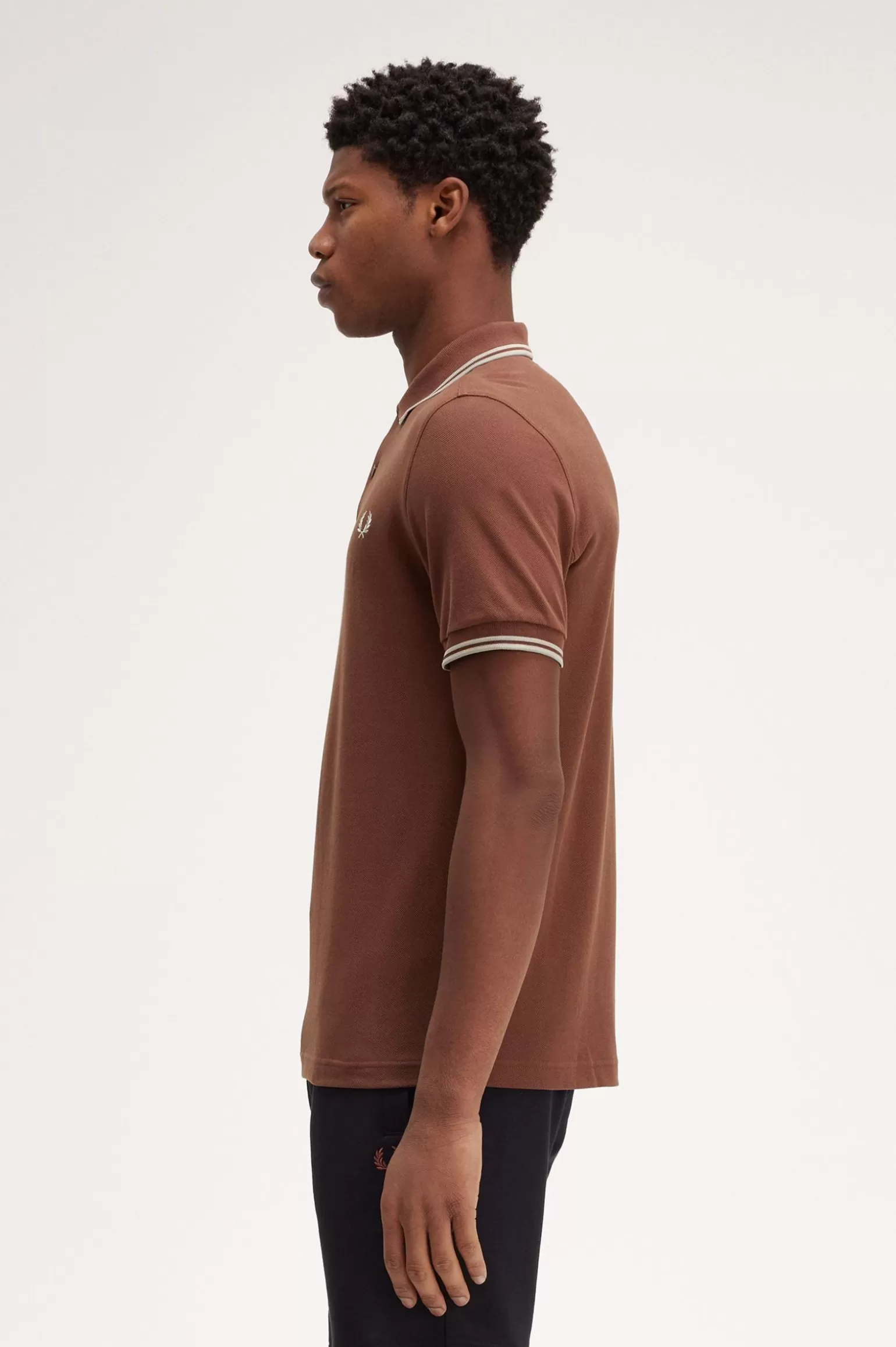 Poloshirts^Fred Perry M3600 Whiskybraun / Melange-Hafer / Melange-Hafer