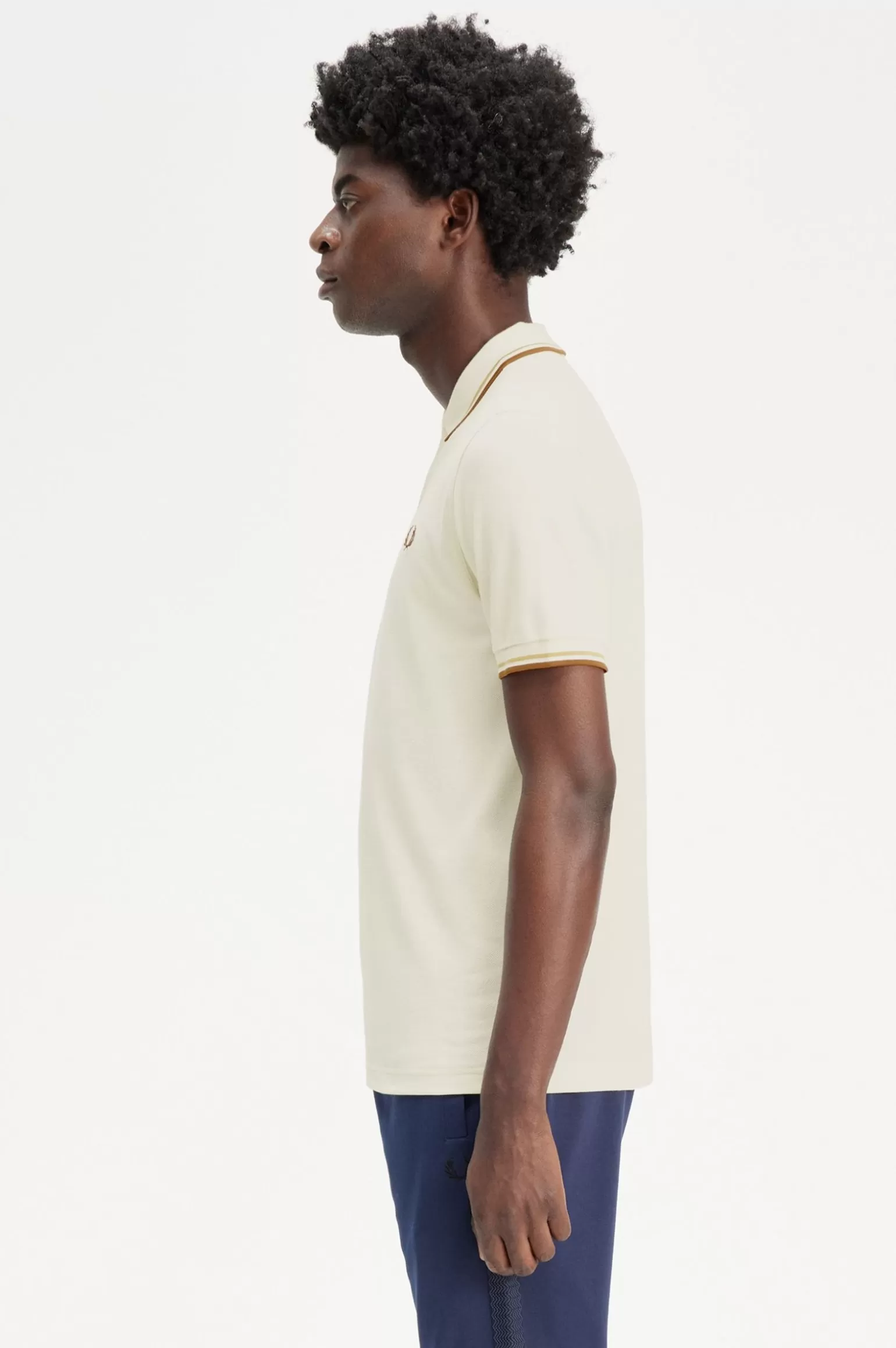 Poloshirts^Fred Perry M3600 Ecru / Honigwabe / Orange