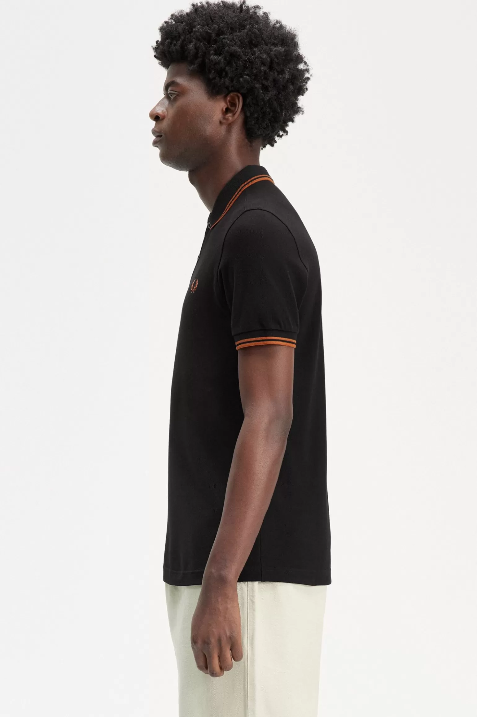 Poloshirts^Fred Perry M3600 Schwarz / Orange / Orange