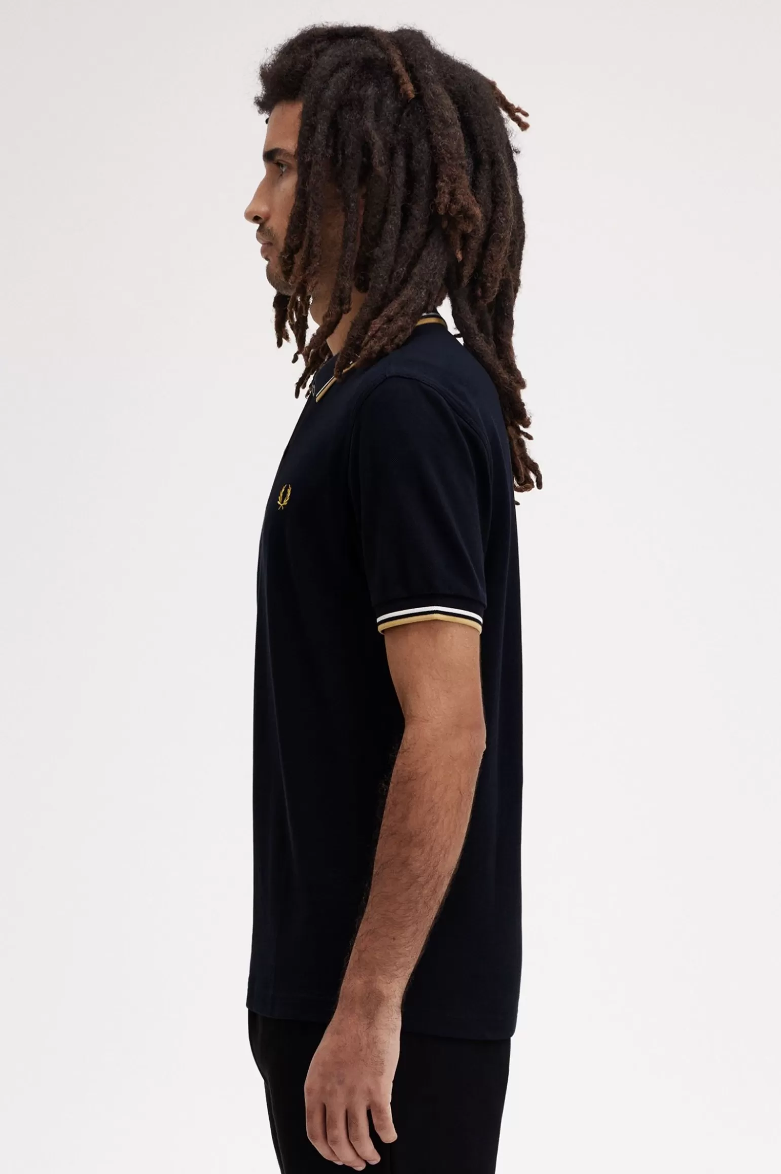 Poloshirts^Fred Perry M3600 Marineblau / Ecru / Honigfarbe