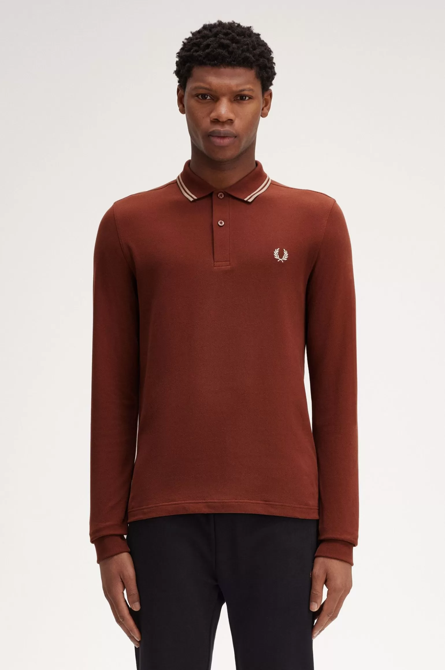 Poloshirts^Fred Perry M3636 Whiskybraun / Melange-Hafer / Melange-Hafer
