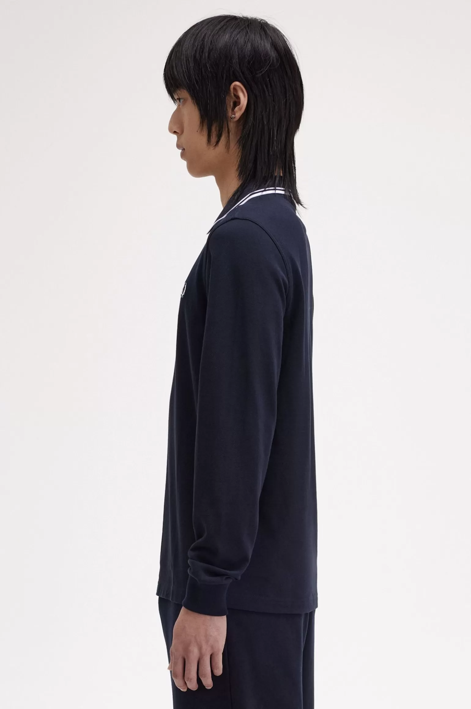 Poloshirts^Fred Perry M3636 Marineblau / Weiß / Weiß