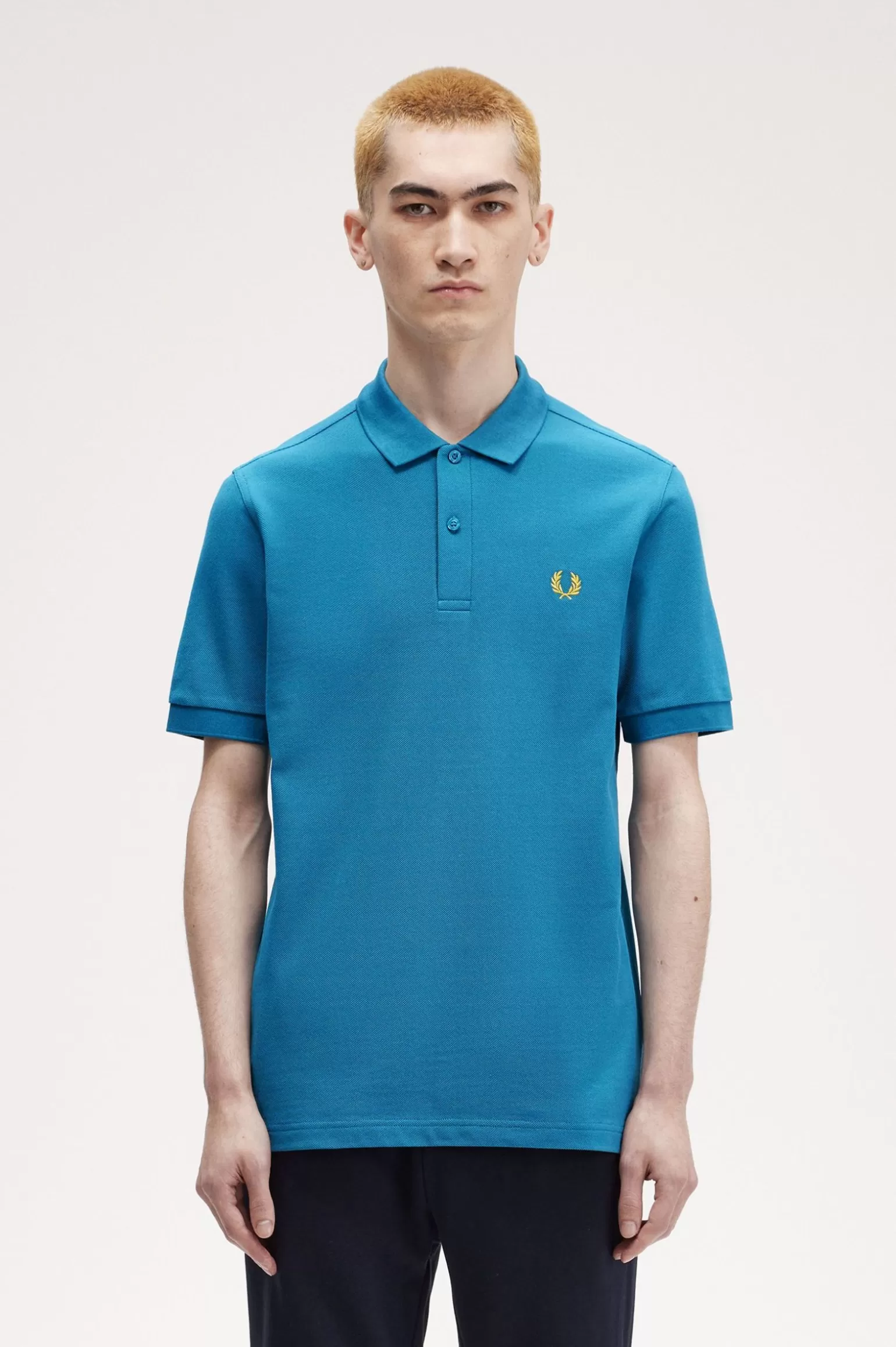 Poloshirts^Fred Perry M6000 Runaway Bay Ocean / Honigwabe