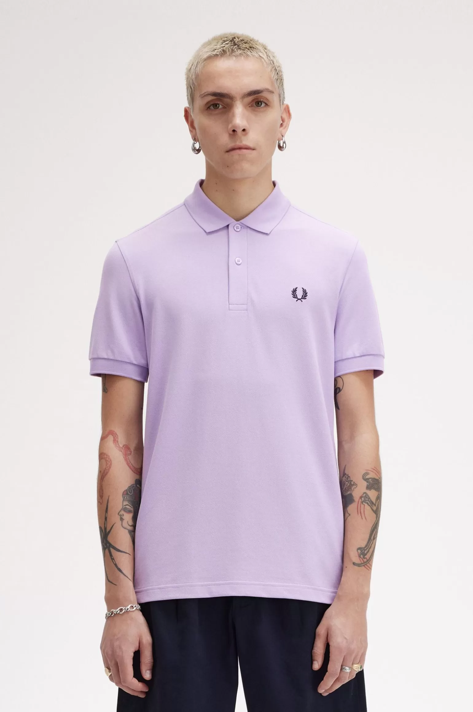 Poloshirts^Fred Perry M6000 Lila / Marineblau