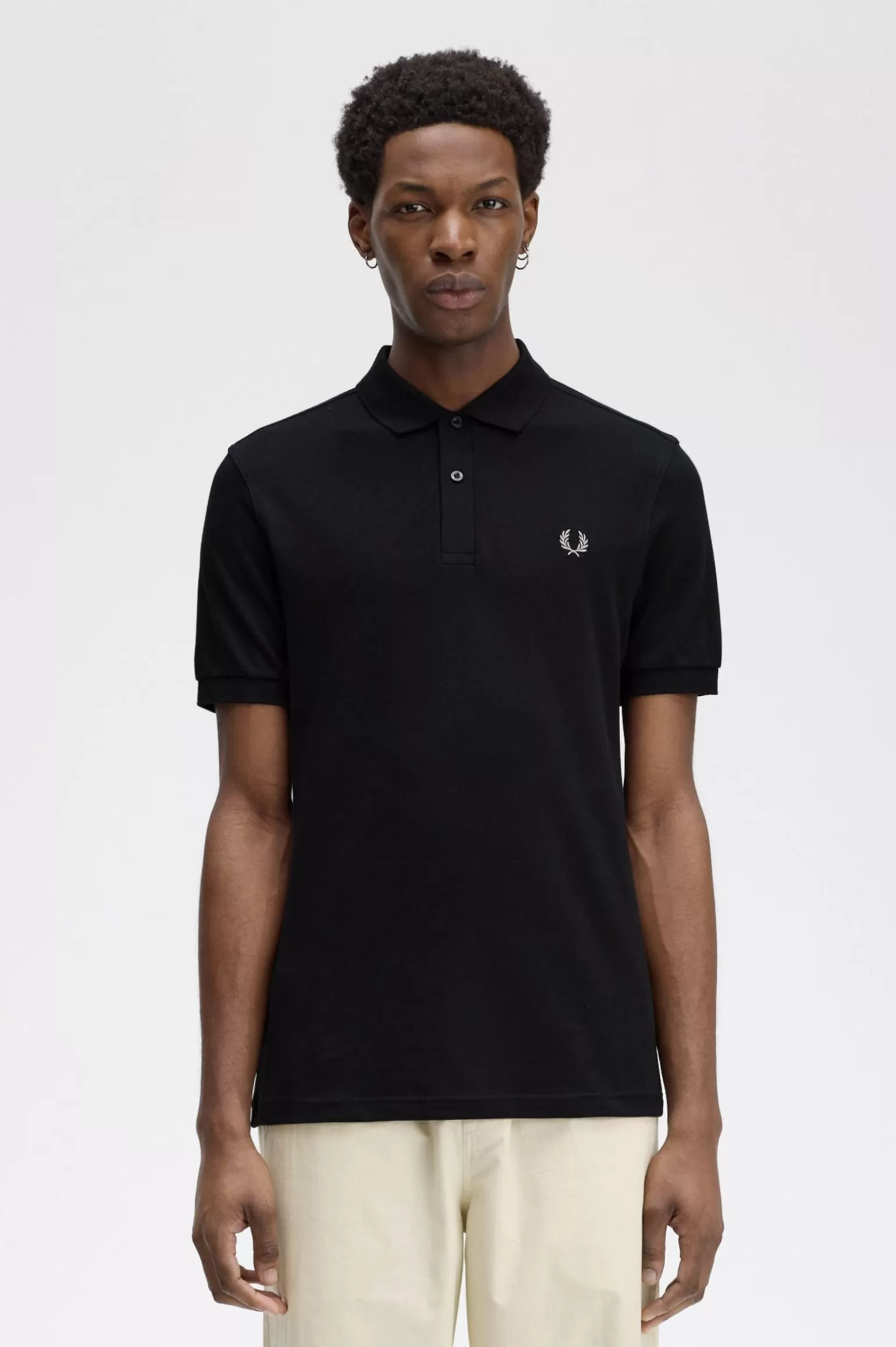 Poloshirts^Fred Perry M6000 Schwarz / Chrom