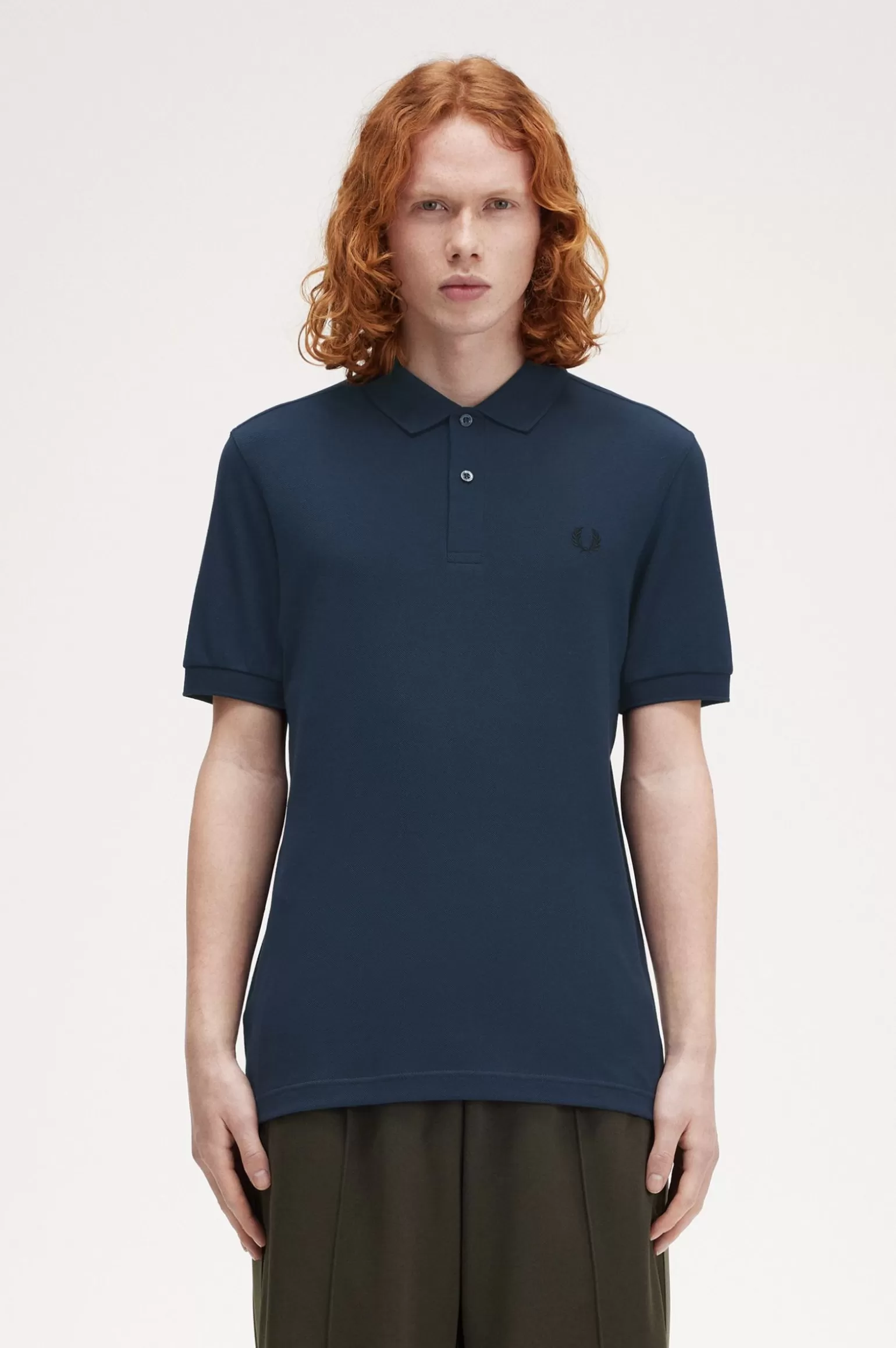 Poloshirts^Fred Perry M6000 Blaugrau / Schwarz