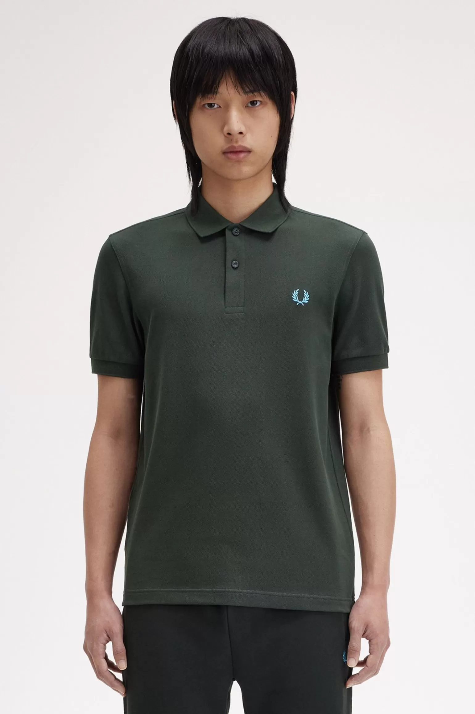 Poloshirts^Fred Perry M6000 Dunkelgrün / Runaway Bay Ocean