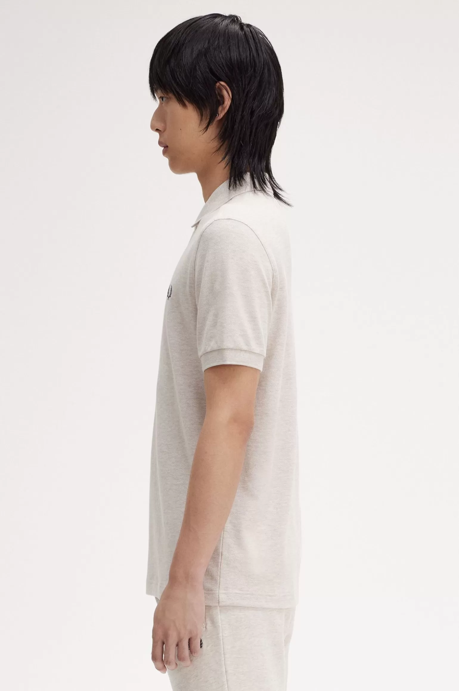 Poloshirts^Fred Perry M6000 Melange-Hafer / Anthrazitgrau