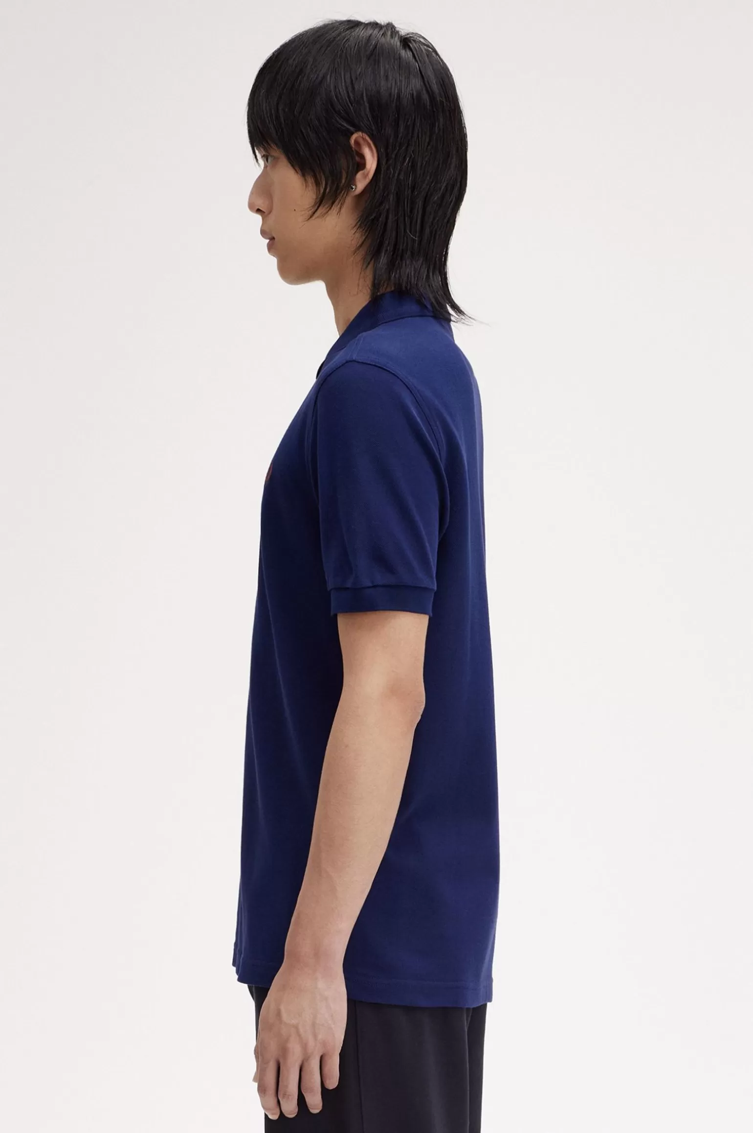 Poloshirts^Fred Perry M6000 Französisches Marineblau / Whiskybraun