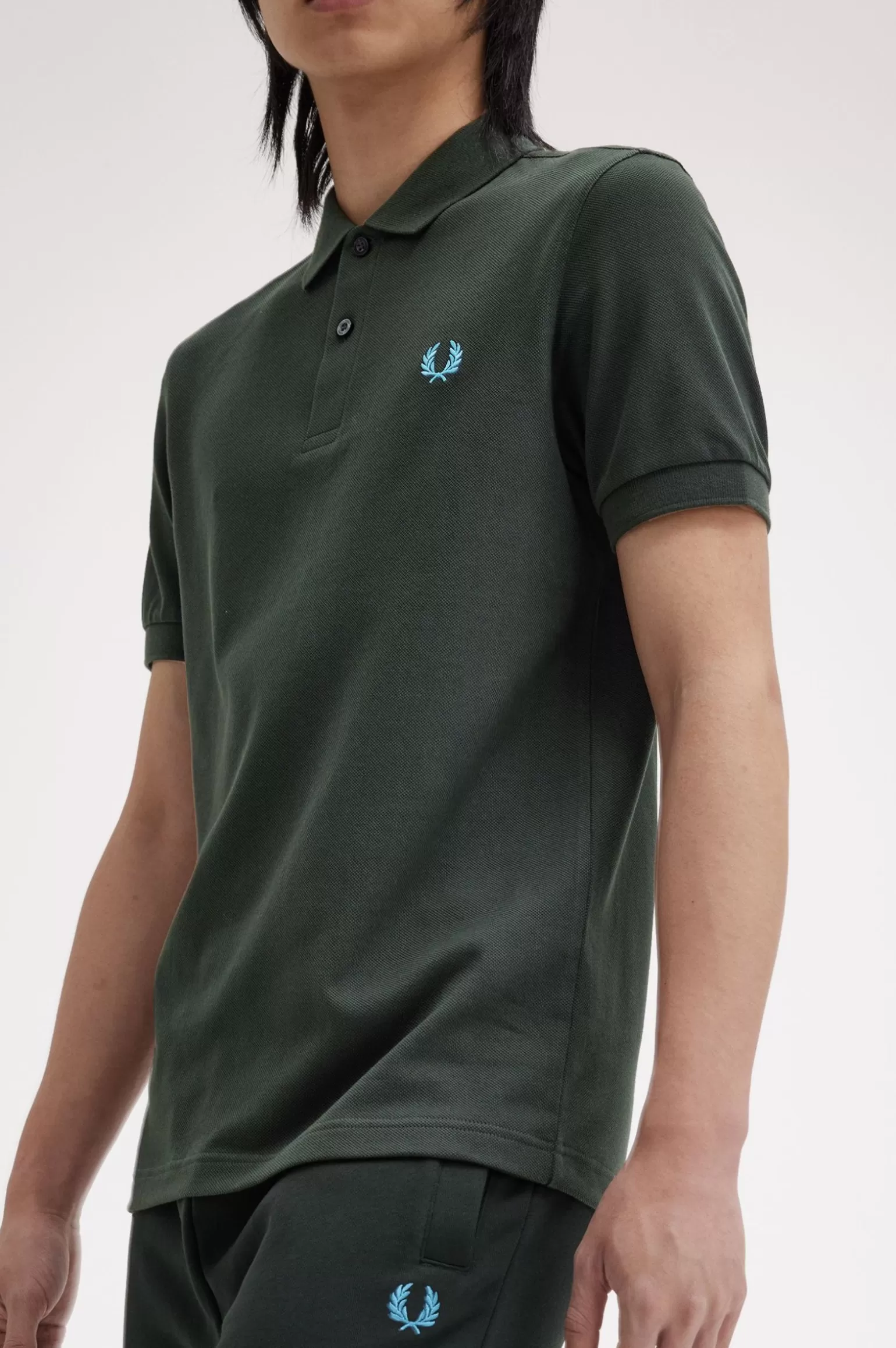 Poloshirts^Fred Perry M6000 Dunkelgrün / Runaway Bay Ocean