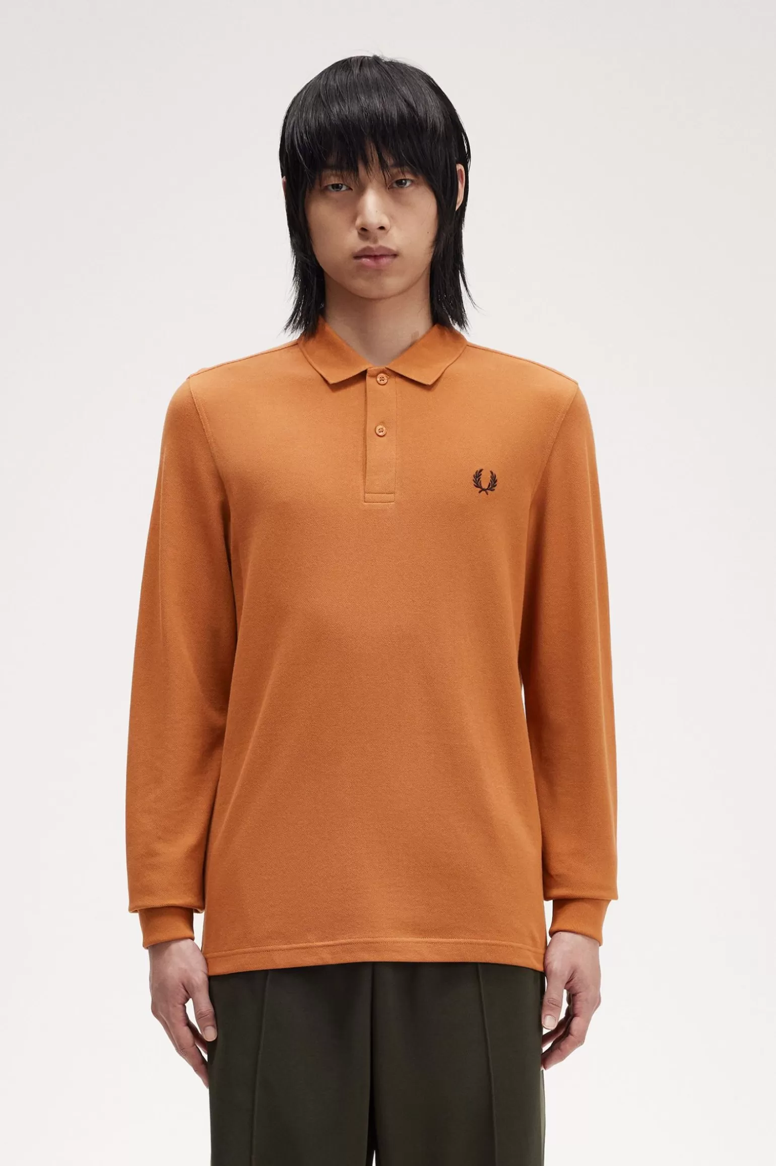 Poloshirts^Fred Perry M6006 Orange / Schwarz