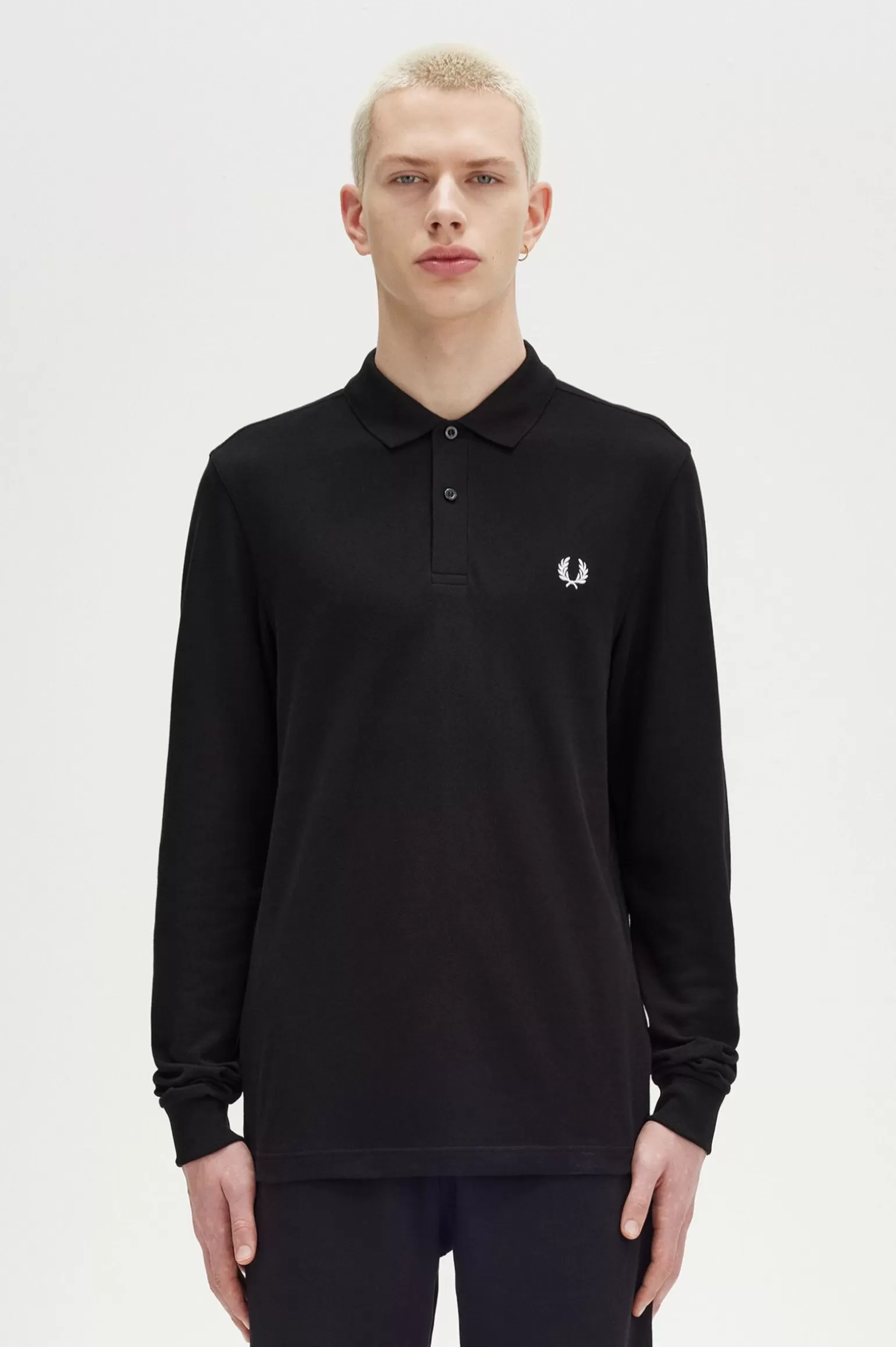 Poloshirts^Fred Perry M6006 Schwarz / Weiß