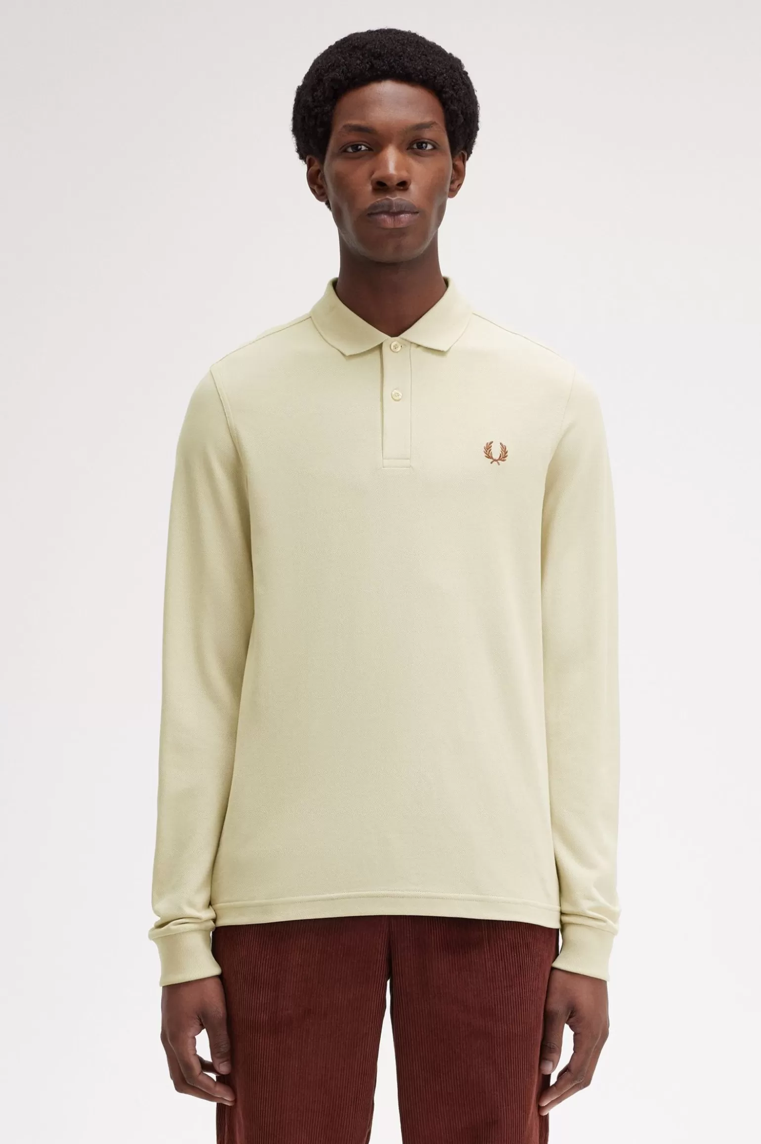Poloshirts^Fred Perry M6006 Oatmeal / Whiskybraun