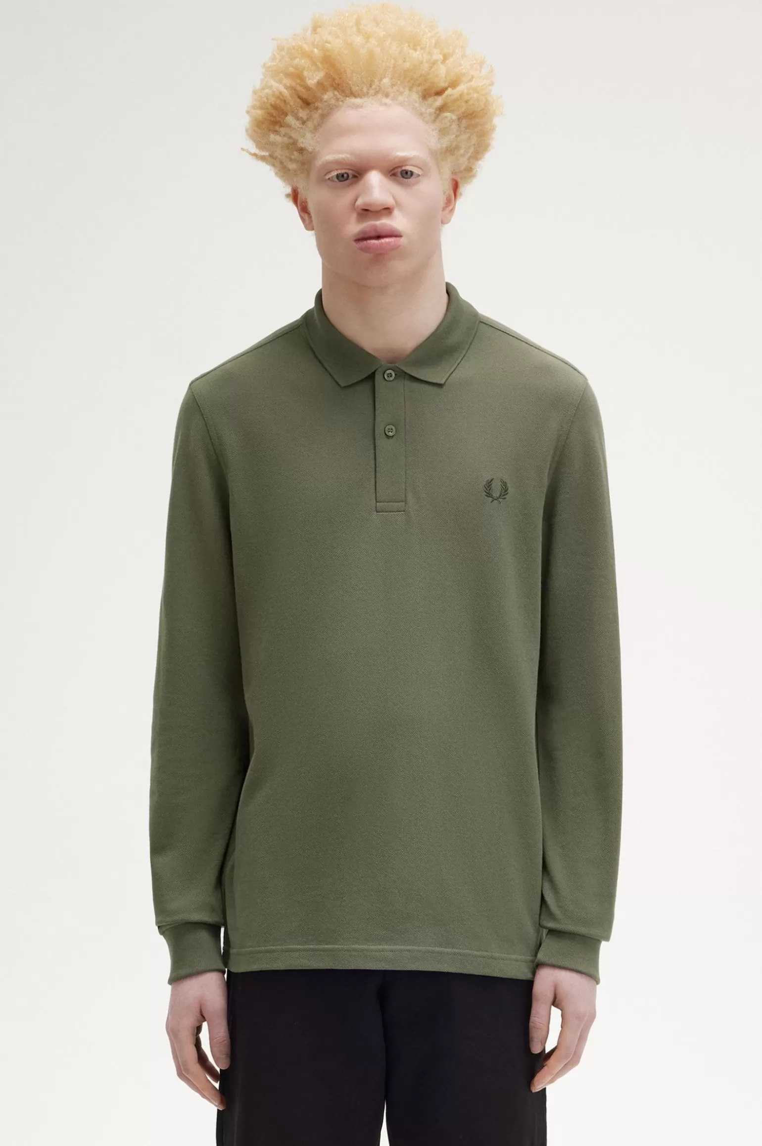 Poloshirts^Fred Perry M6006 Grüner Lorbeer / Dunkelgrün
