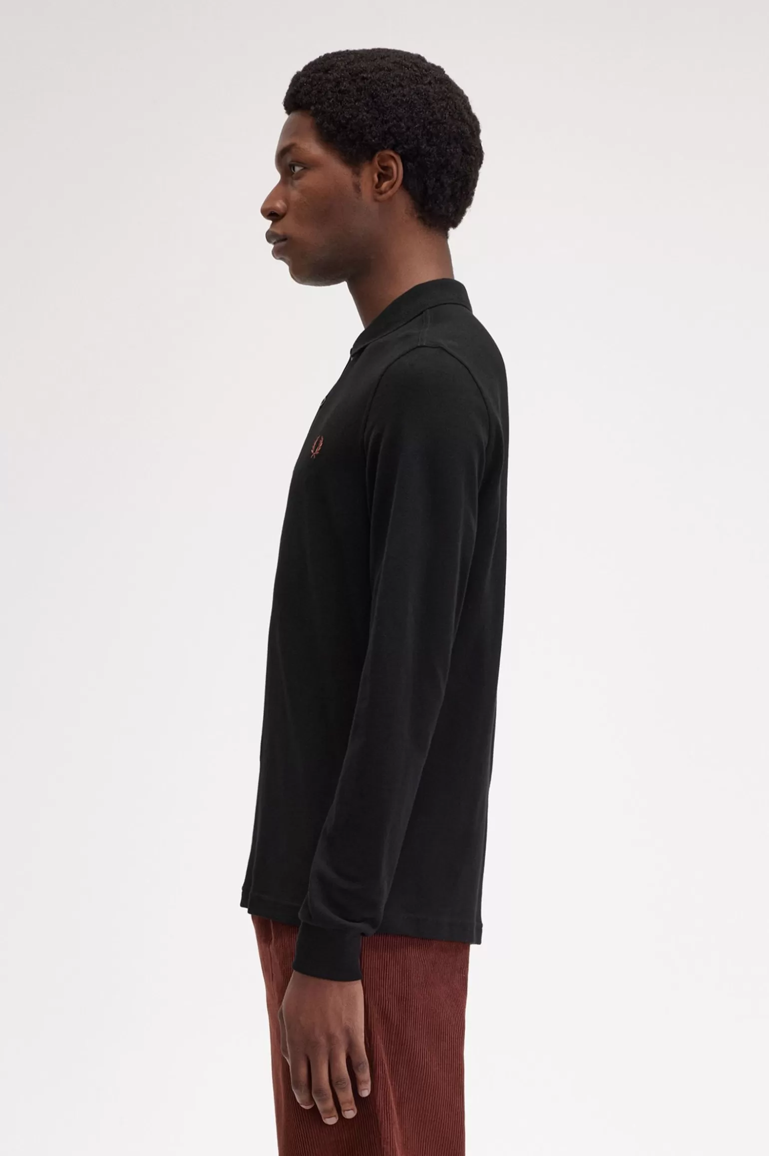 Poloshirts^Fred Perry M6006 Schwarz / Whiskybraun