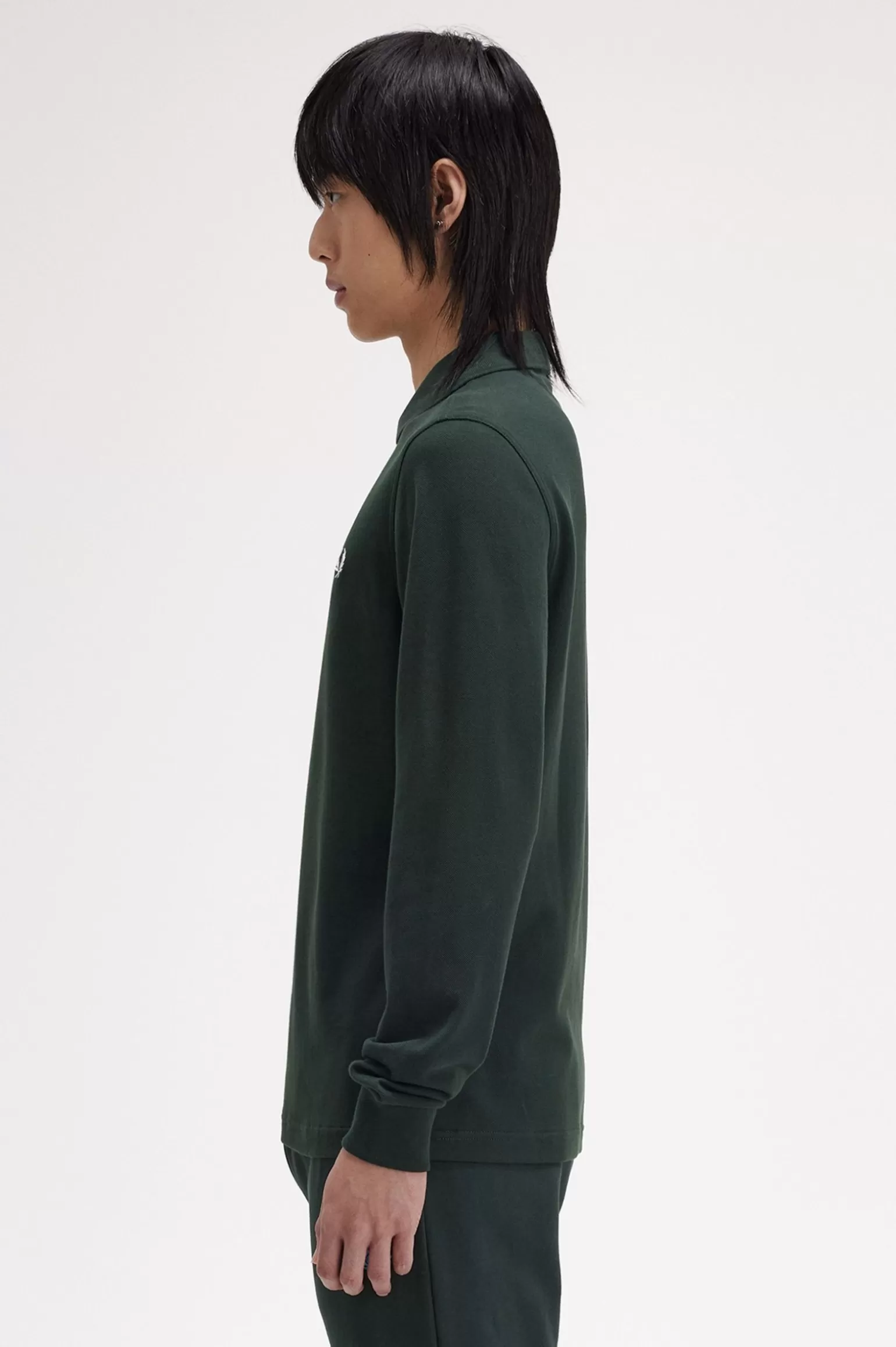 Poloshirts^Fred Perry M6006 Nightgreen / Schneeweiß