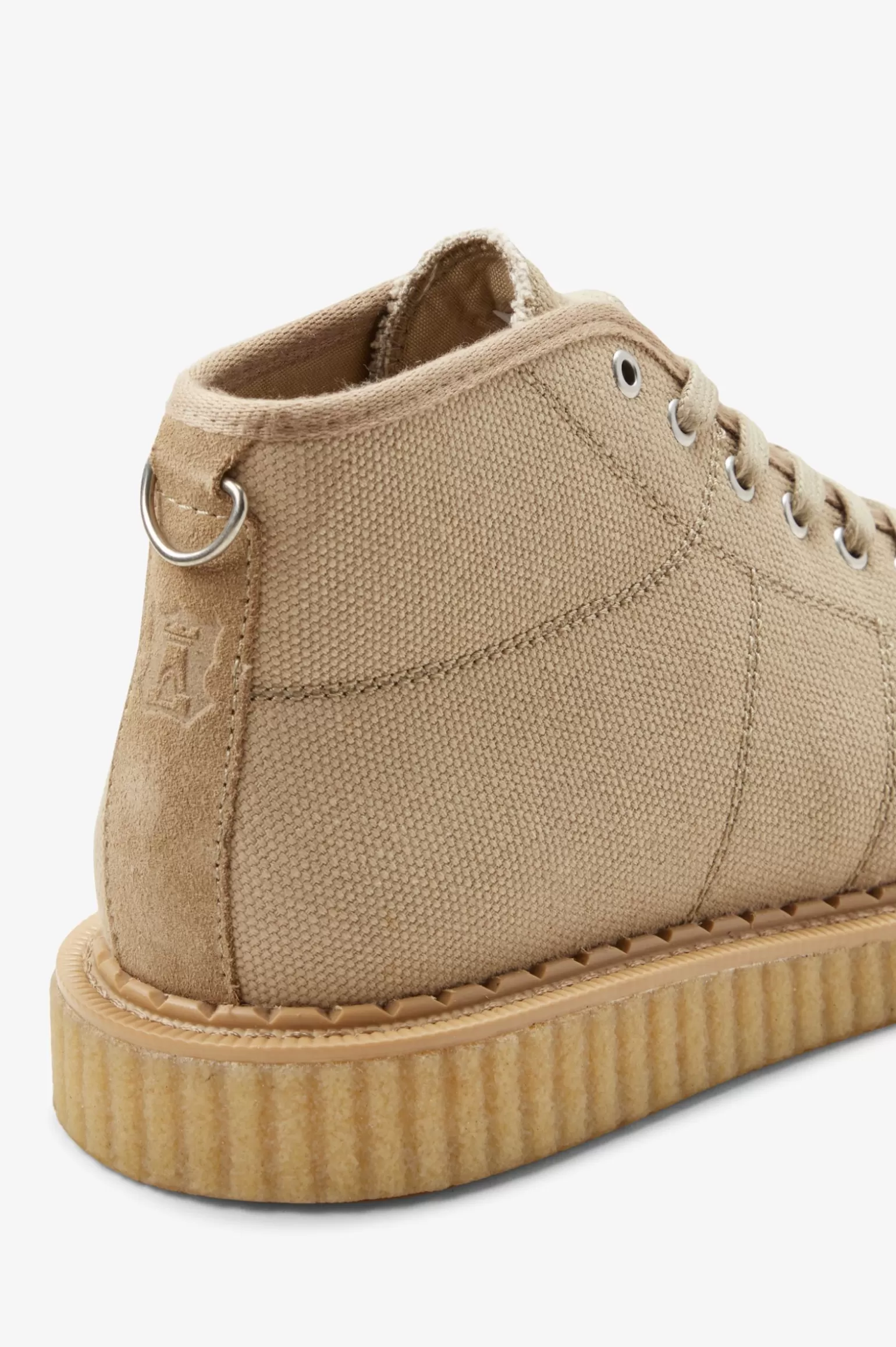Schuhe^Fred Perry Monkey Boot Aus Schwerem Canvas Mittleres Sandbeige
