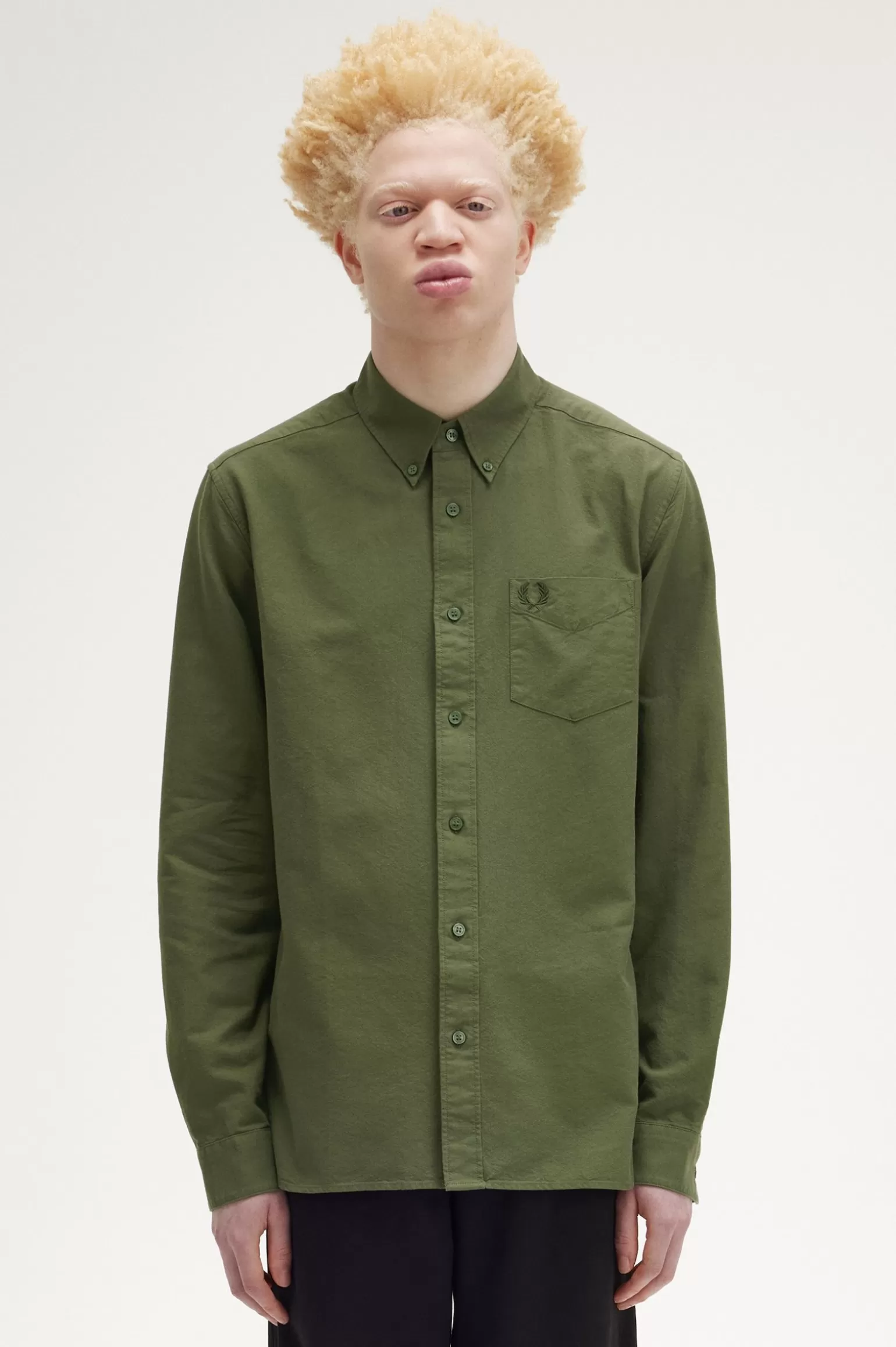 Hemden^Fred Perry Oxford-Hemd Lorbeerkranzgrün
