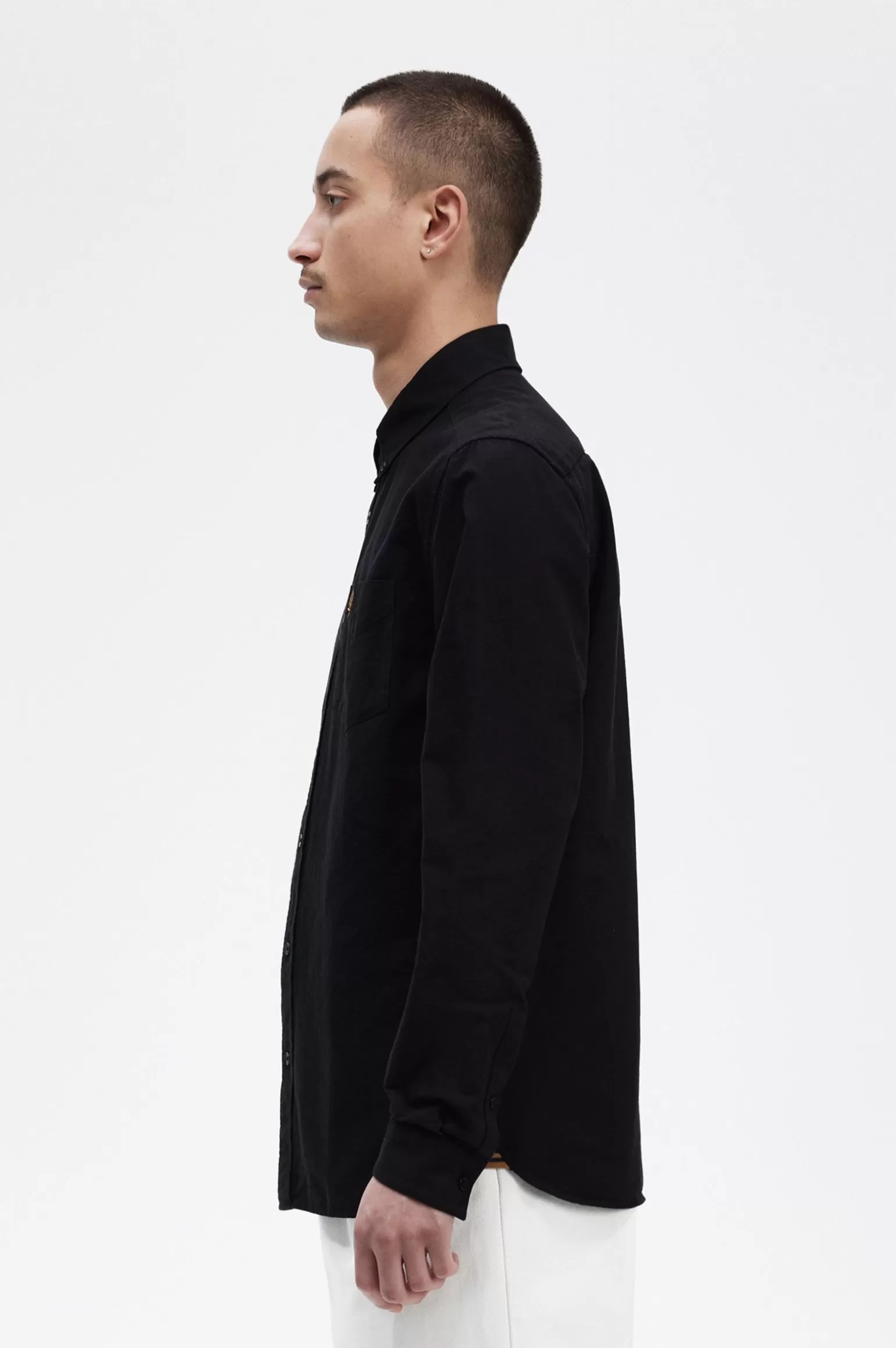 Hemden^Fred Perry Oxford-Hemd Schwarz