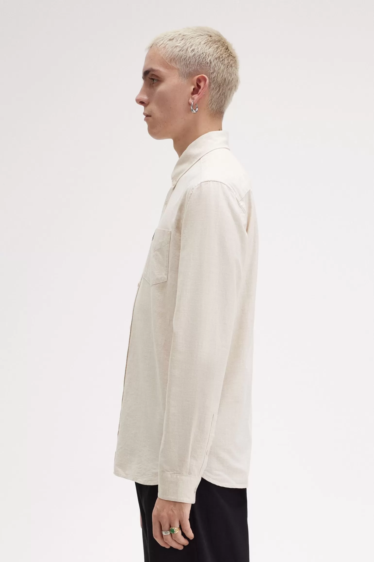 Hemden^Fred Perry Oxford-Hemd Porridge Marl