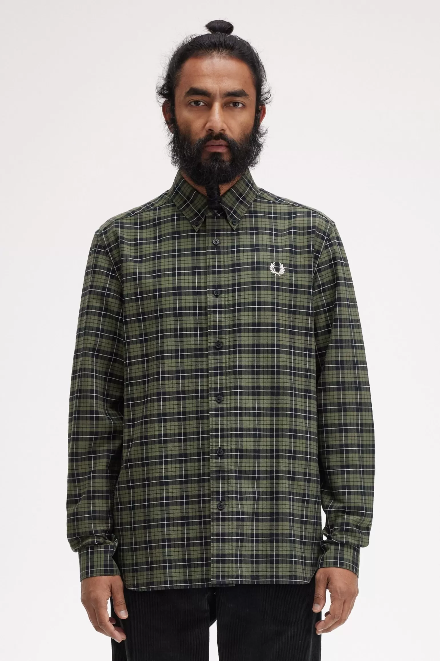 Hemden^Fred Perry Oxford-Hemd Mit Schottenkaro Lorbeerkranzgrün