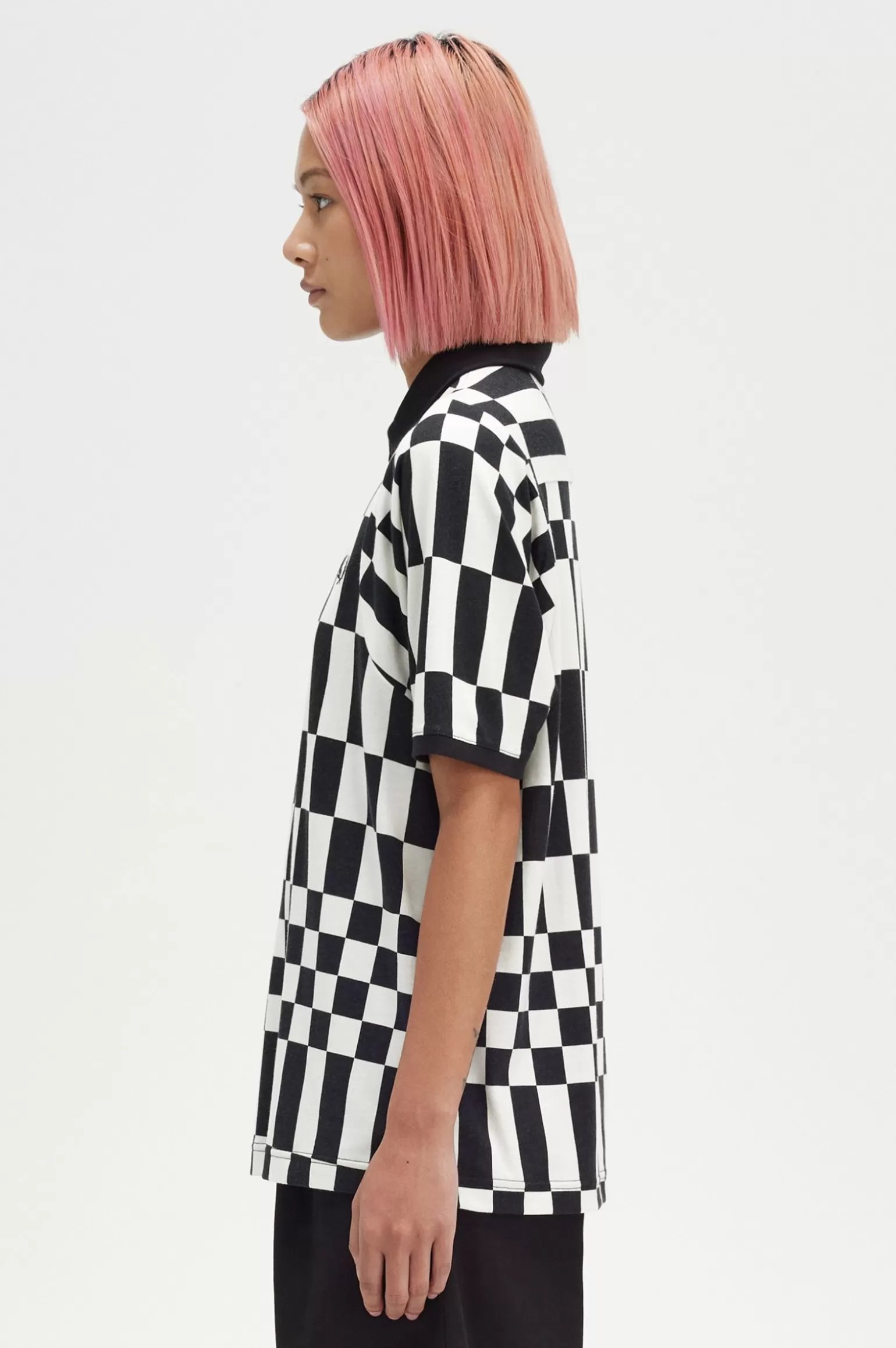 Poloshirts | T-Shirts & Tops^Fred Perry Poloshirt Mit Schachbrettmuster Schwarz