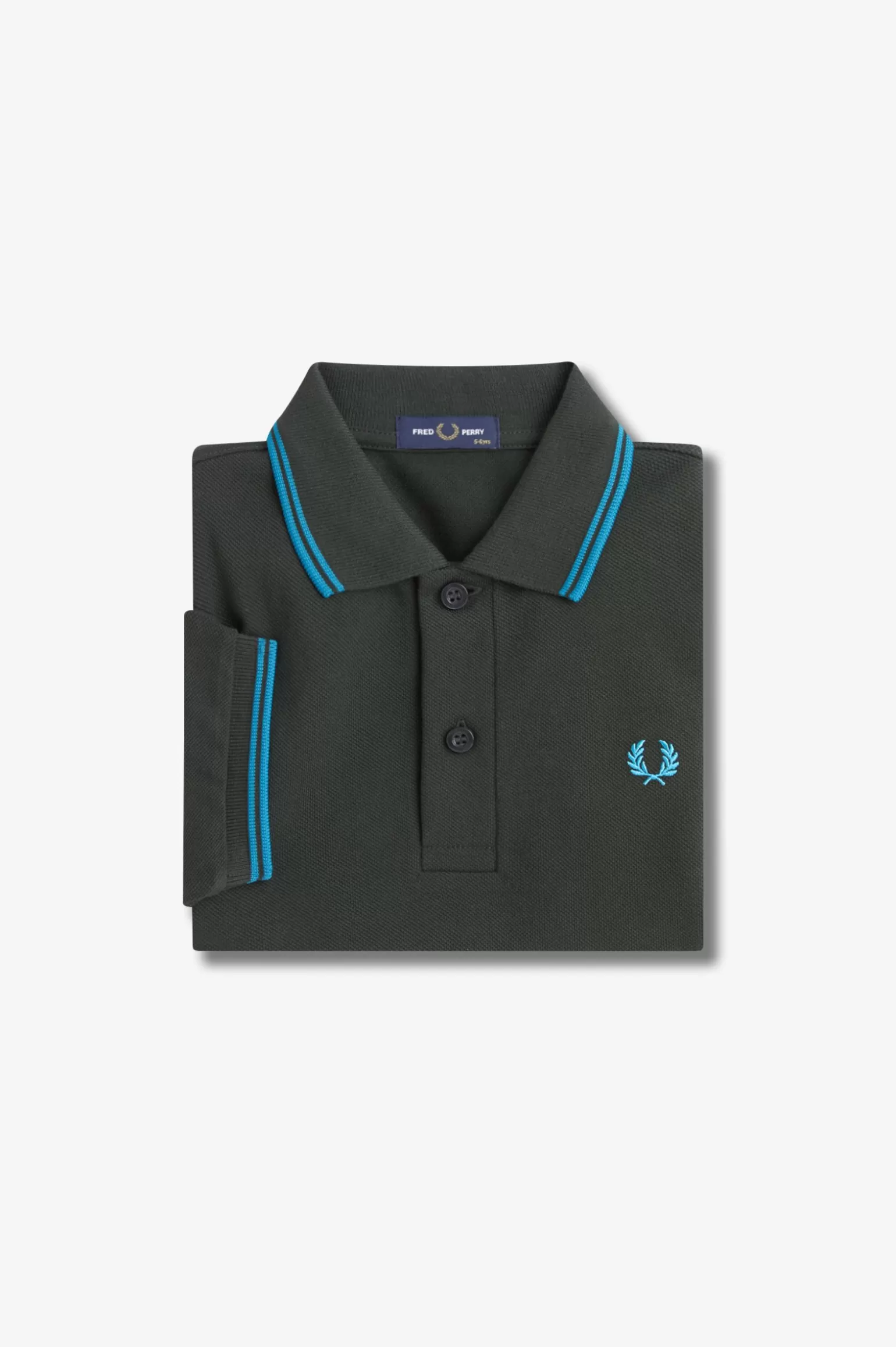 Kinder^Fred Perry Poloshirt Von Mit Doppelstreifen Für Kinder Dunkelgrün / Runaway Bay Ocean / Runaway Bay Ocean