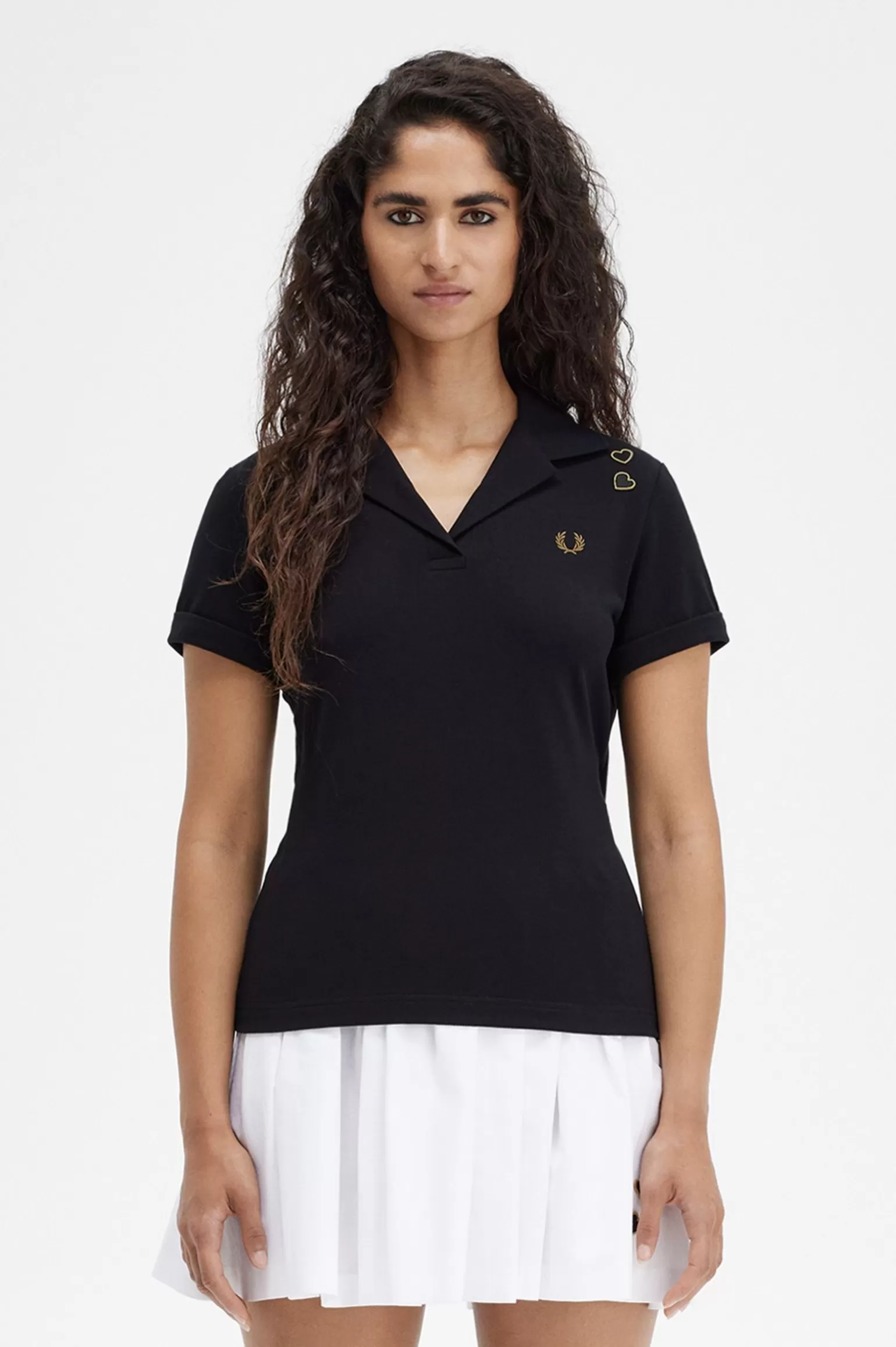 Poloshirts^Fred Perry Poloshirt Zum Binden Hinten Schwarz