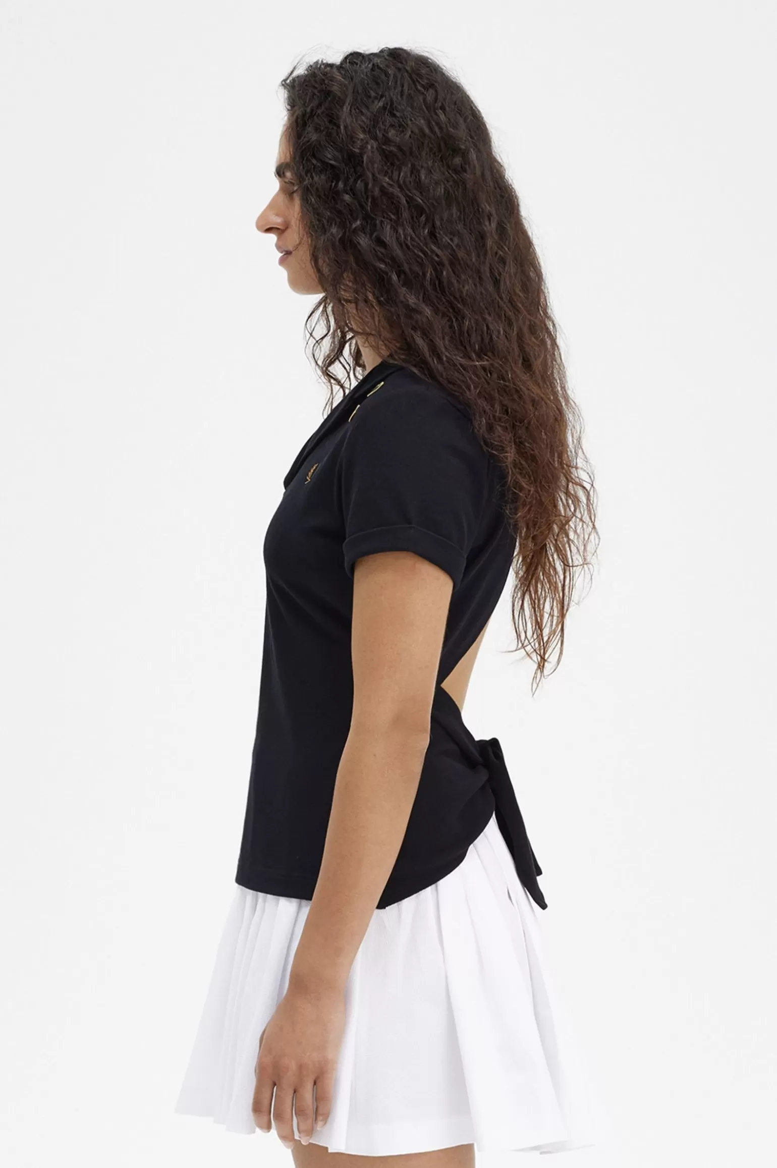 Poloshirts^Fred Perry Poloshirt Zum Binden Hinten Schwarz