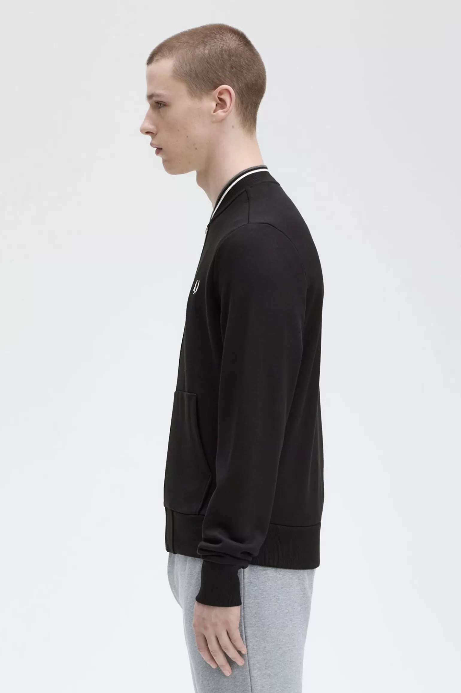 Sweatshirts^Fred Perry Reißverschlussjacke Schwarz
