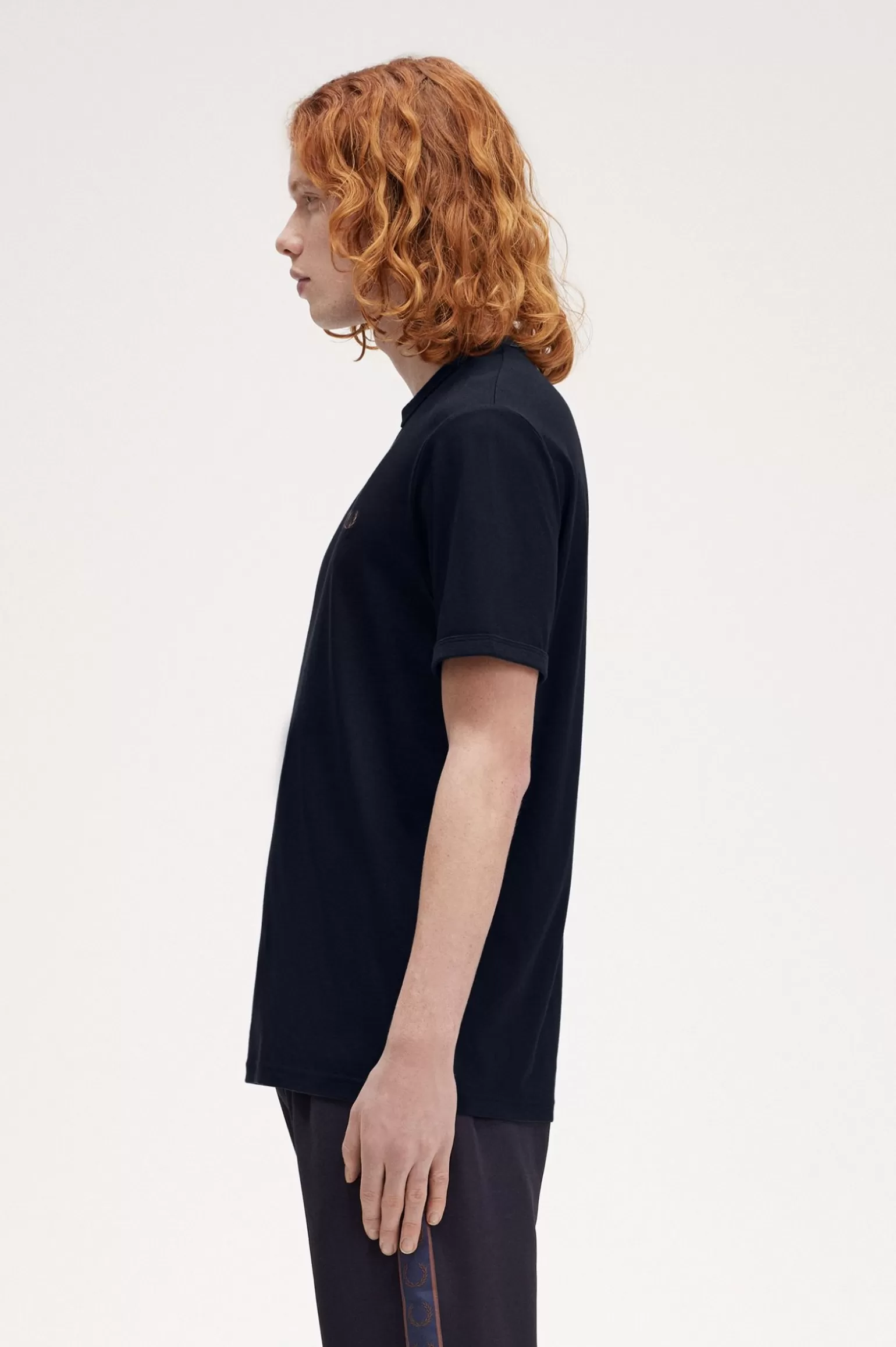 T-Shirts^Fred Perry Ringer-T-Shirt Marineblau / Carrington Brick