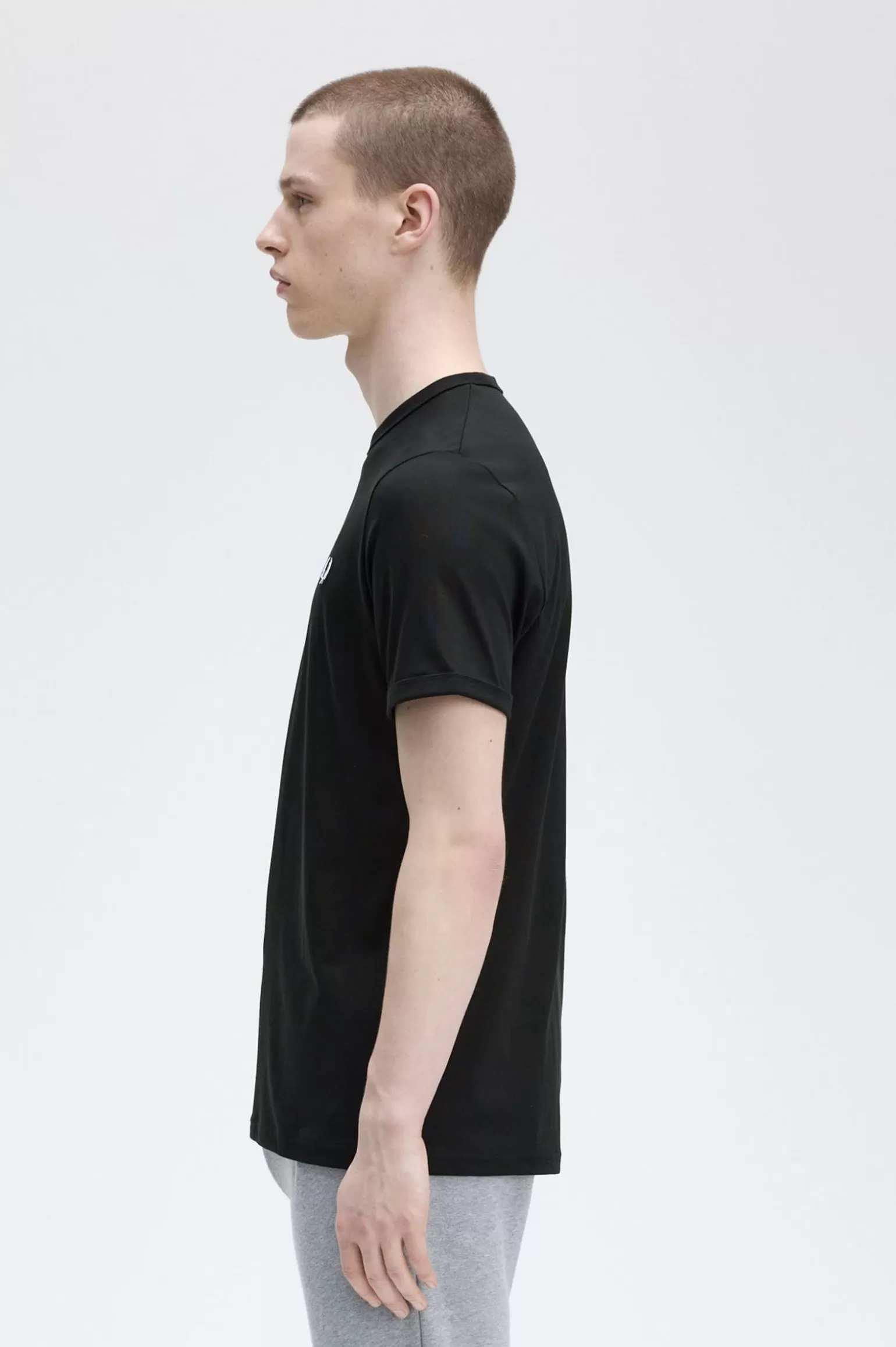 T-Shirts^Fred Perry Ringer-T-Shirt Schwarz