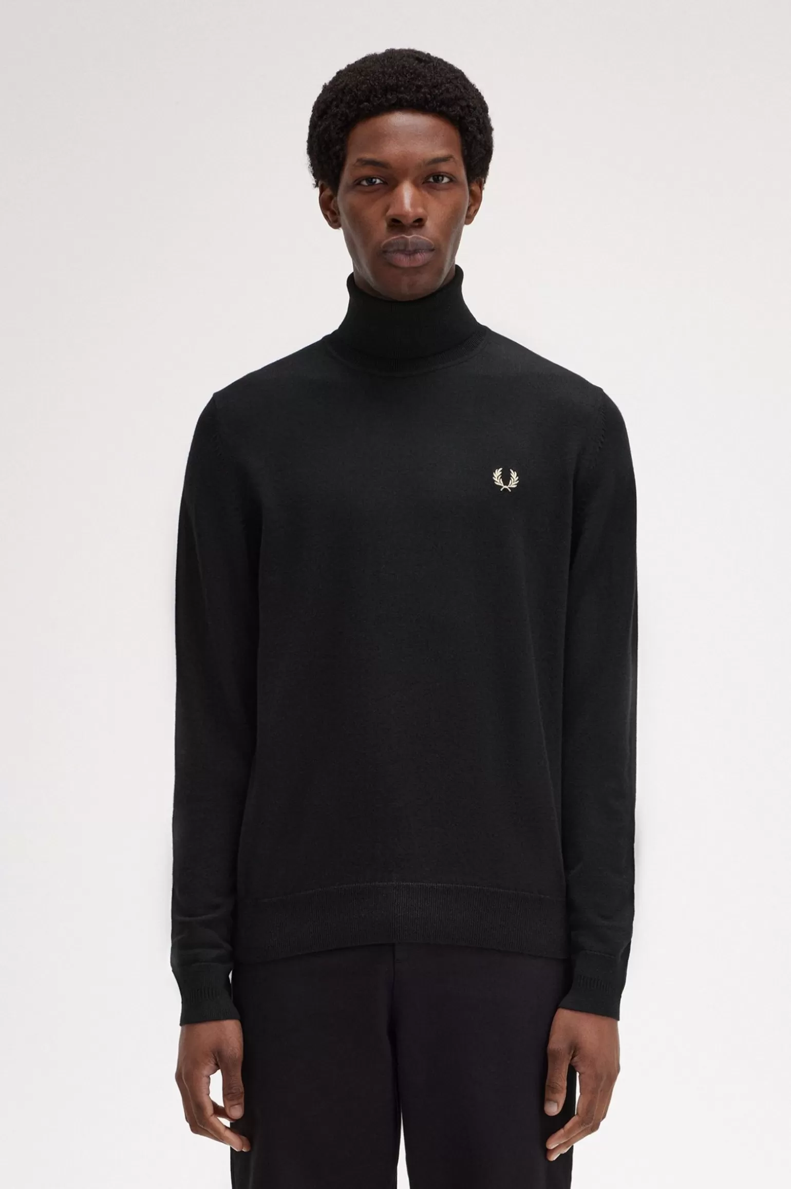 Knitwear^Fred Perry Rollkragenpullover Schwarz
