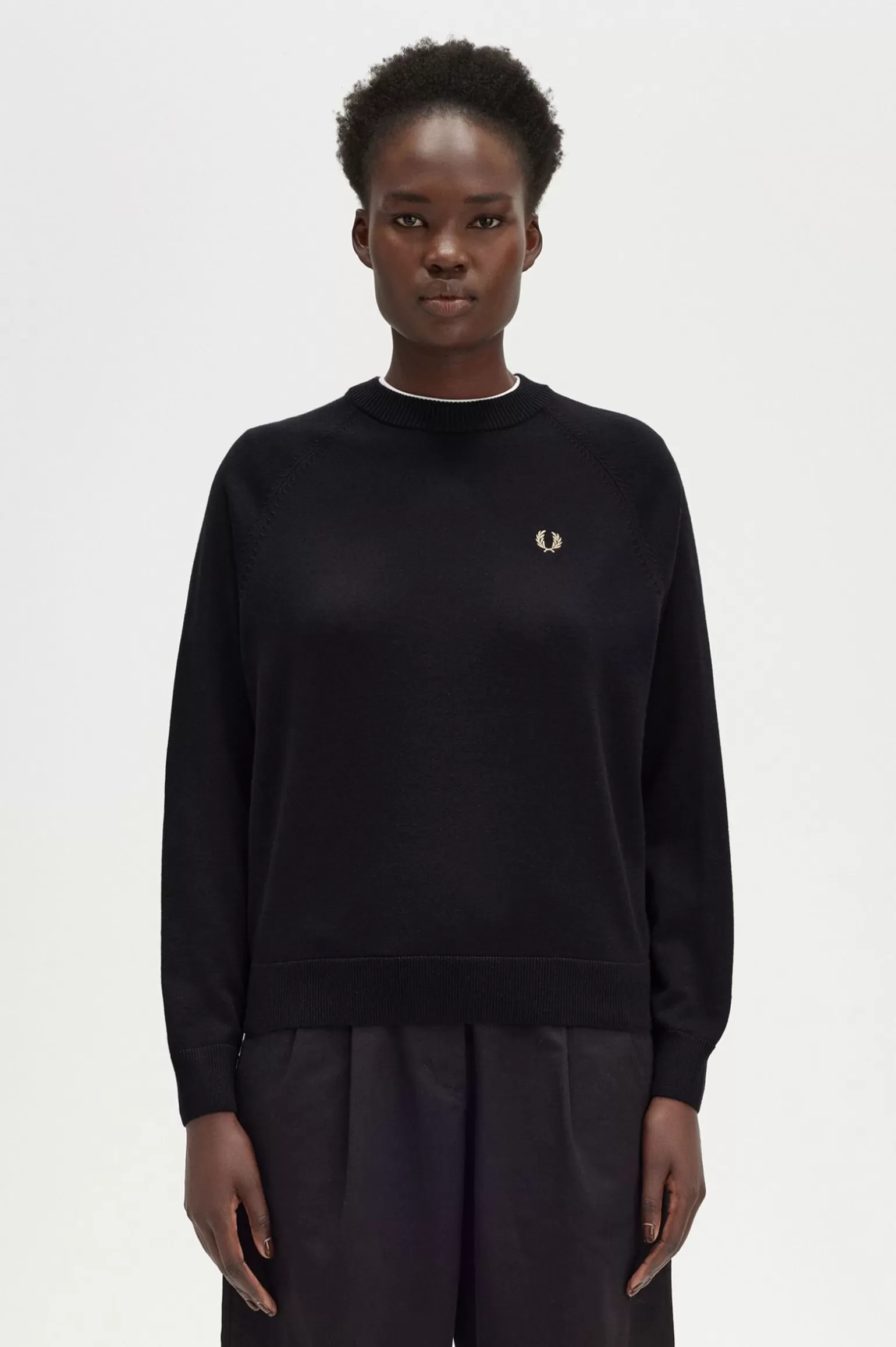 Knitwear^Fred Perry Rundhalspullover Schwarz