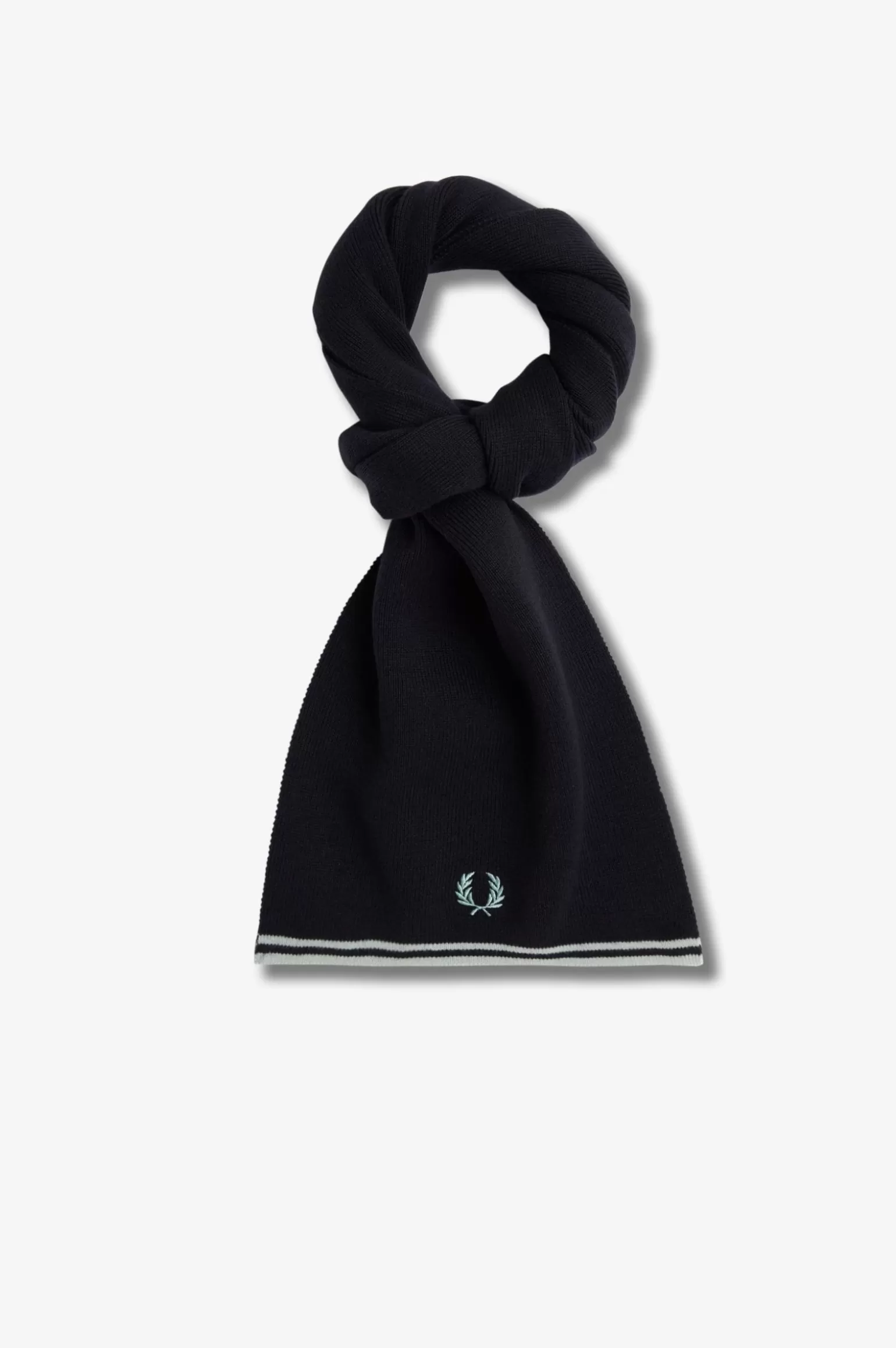 Accessoires | Accessoires^Fred Perry Schal Mit Doppelstreifen Marineblau / Silberblau / Silberblau