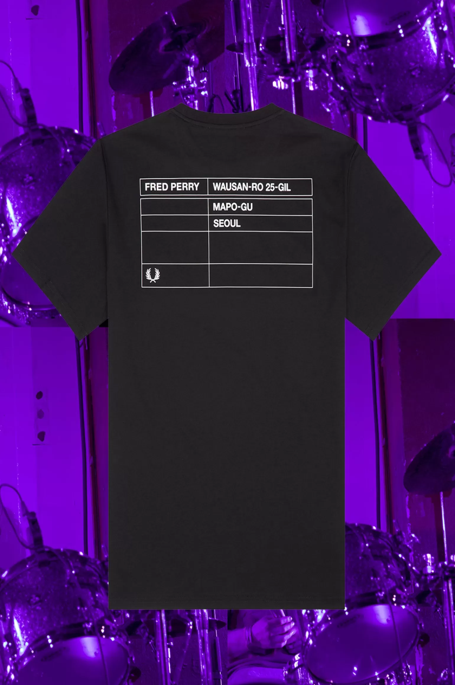 T-Shirts^Fred Perry Seoul Ringer-T-Shirt Schwarz