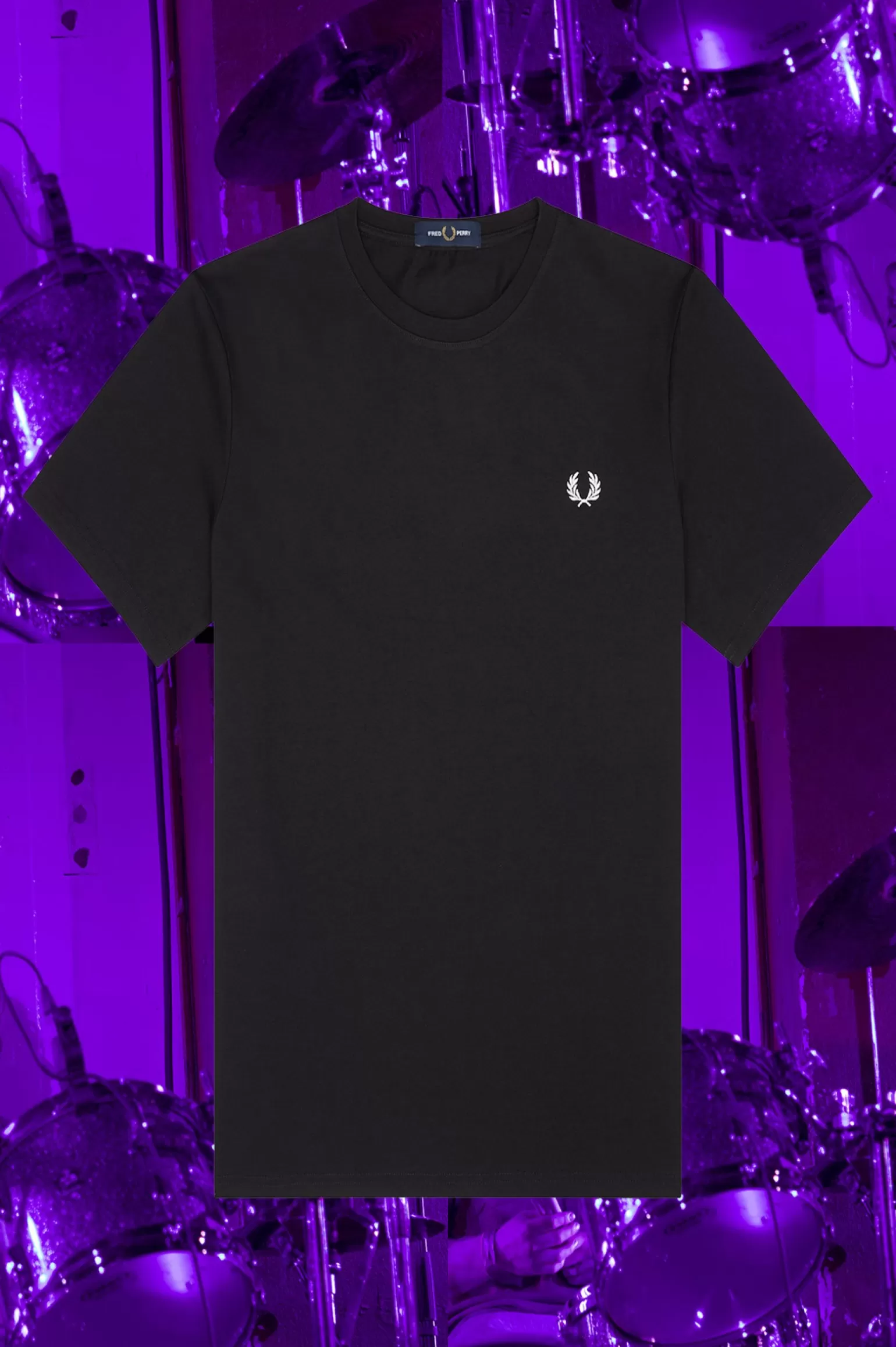 T-Shirts^Fred Perry Seoul Ringer-T-Shirt Schwarz