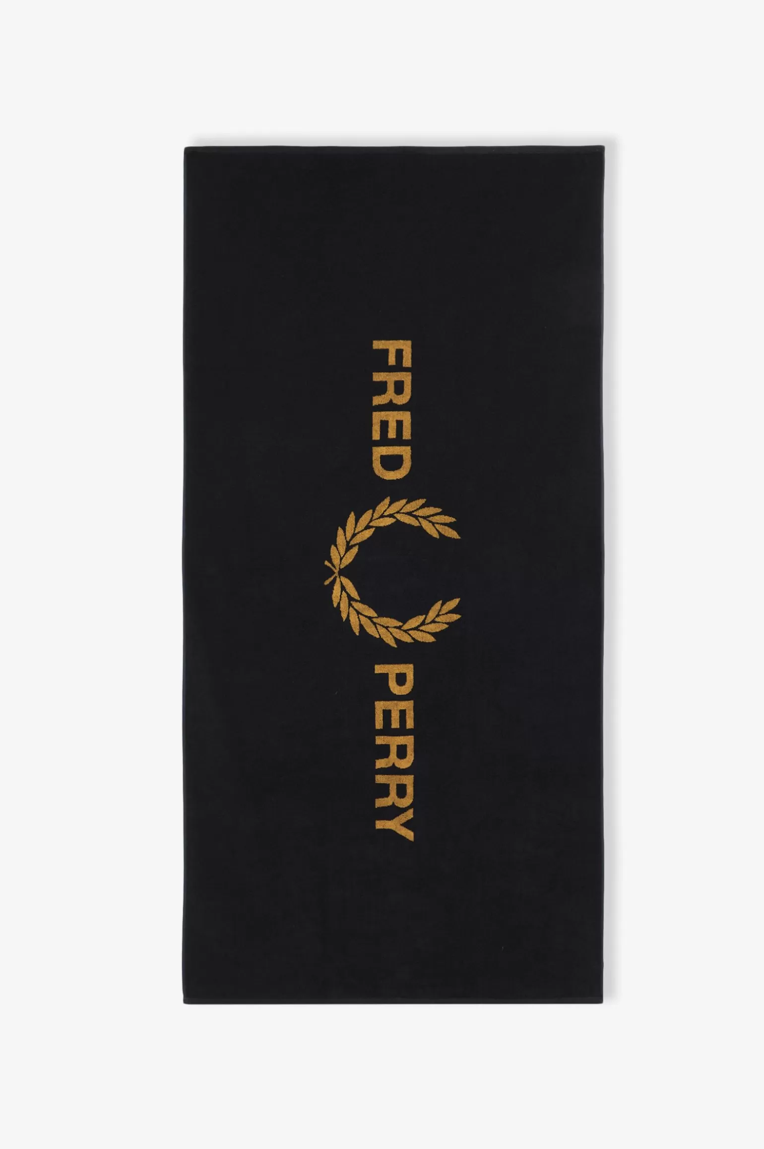 Accessoires | Accessoires^Fred Perry Strandtuch Mit Logo Schwarz / Dunkles Karamell