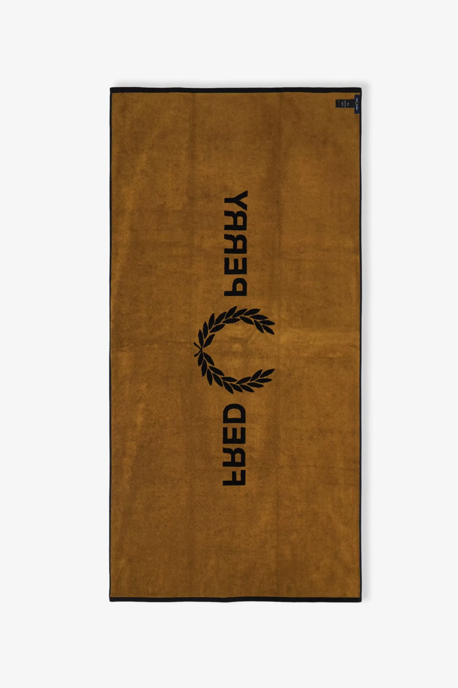 Accessoires | Accessoires^Fred Perry Strandtuch Mit Logo Schwarz / Dunkles Karamell