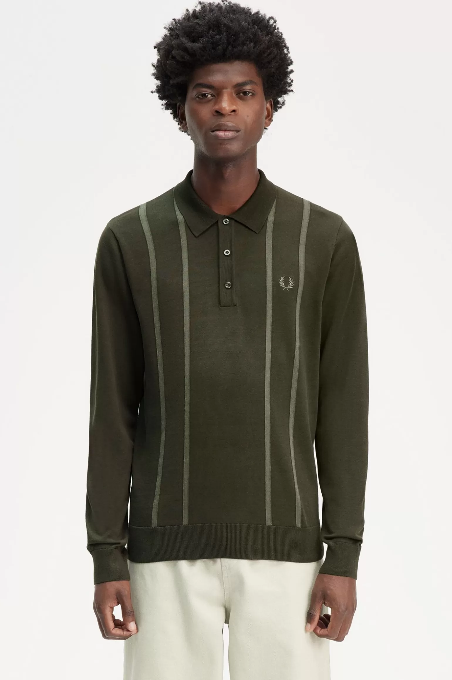 Knitwear^Fred Perry Strickhemd Jagdgrün