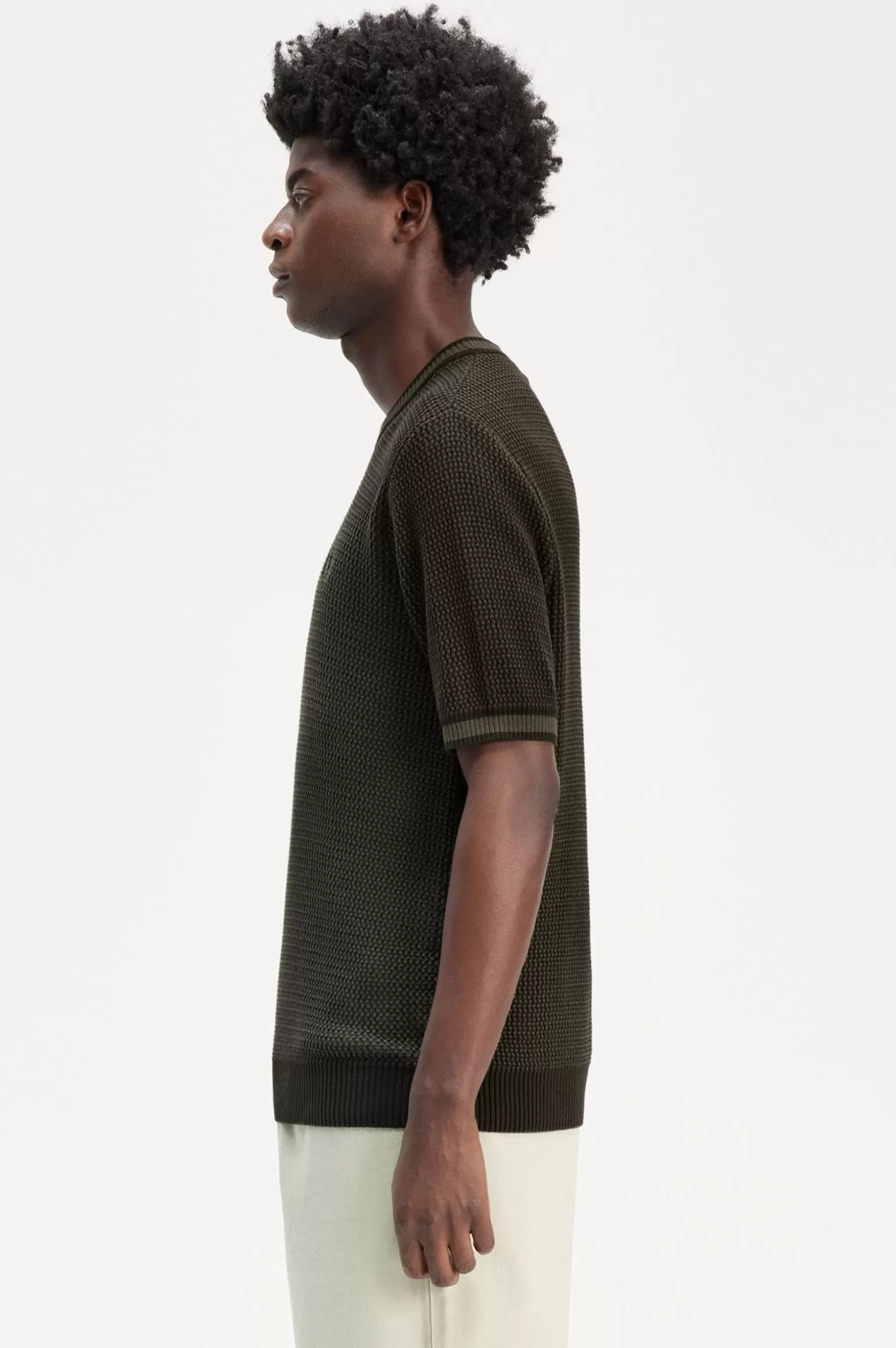 Knitwear^Fred Perry Strickhemd Mit Reißverschluss Am Hals Jagdgrün