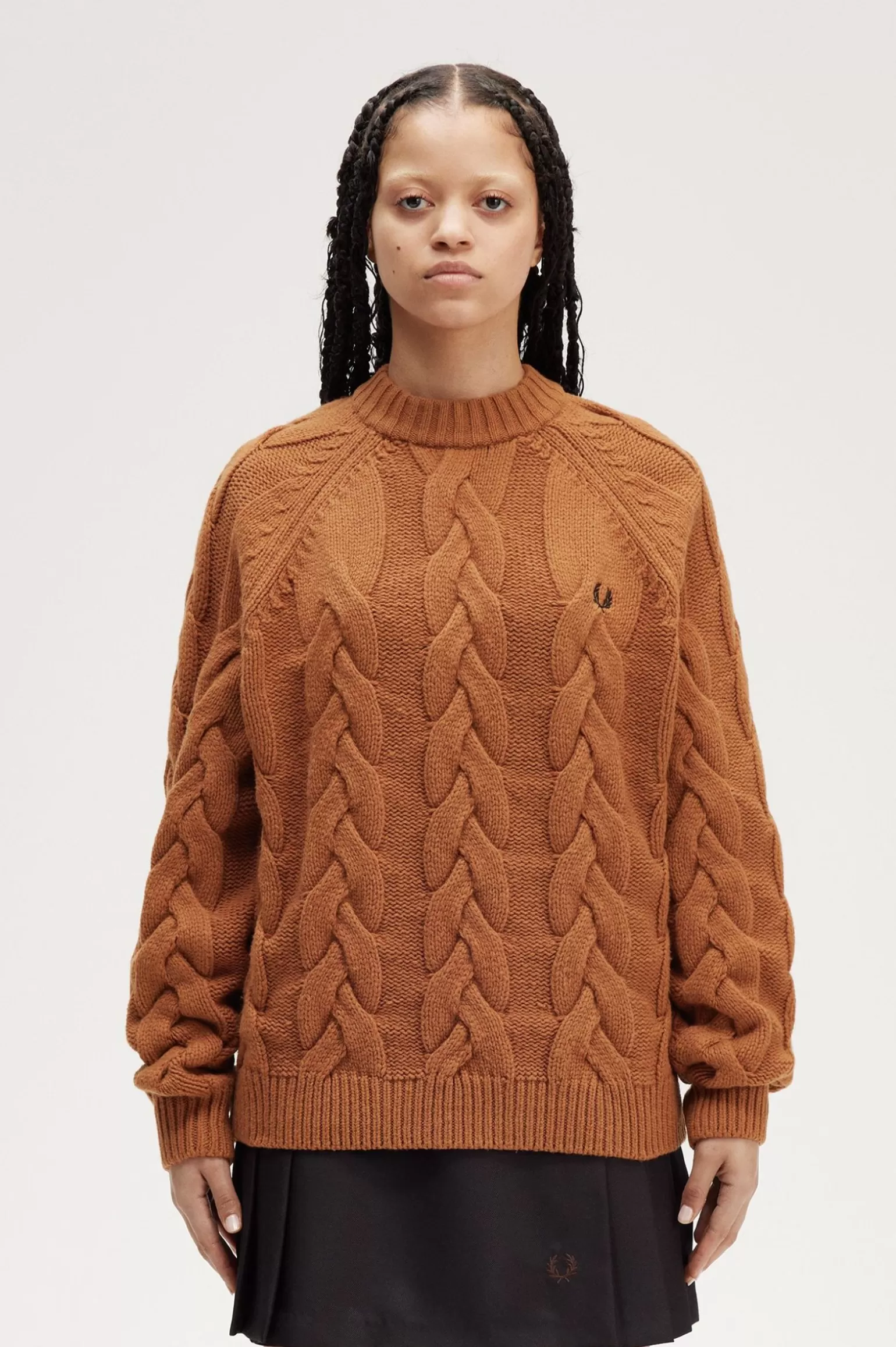Knitwear^Fred Perry Strickpullover Mit Stehkragen Und Zopfmuster Marmelade