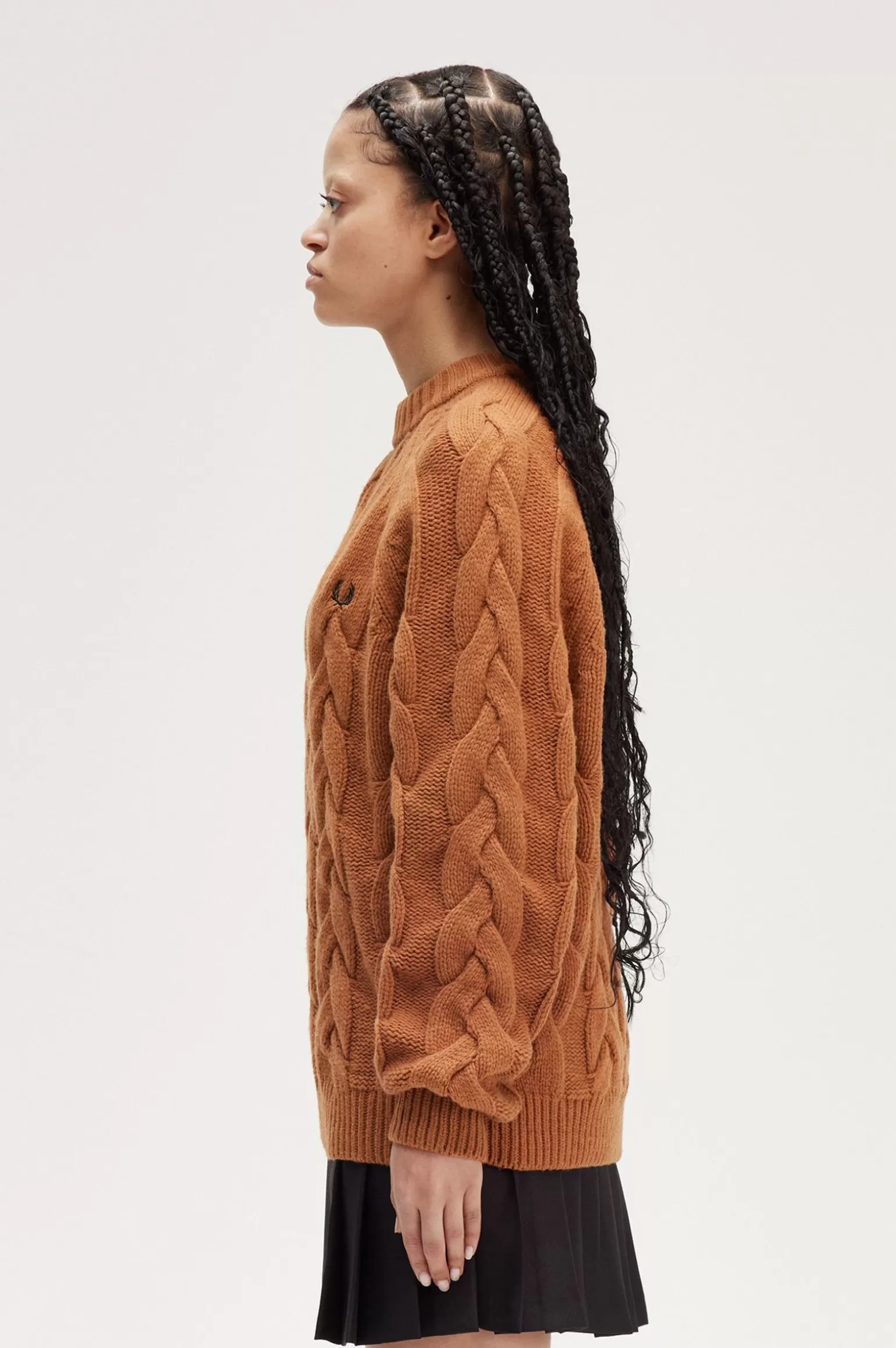 Knitwear^Fred Perry Strickpullover Mit Stehkragen Und Zopfmuster Marmelade