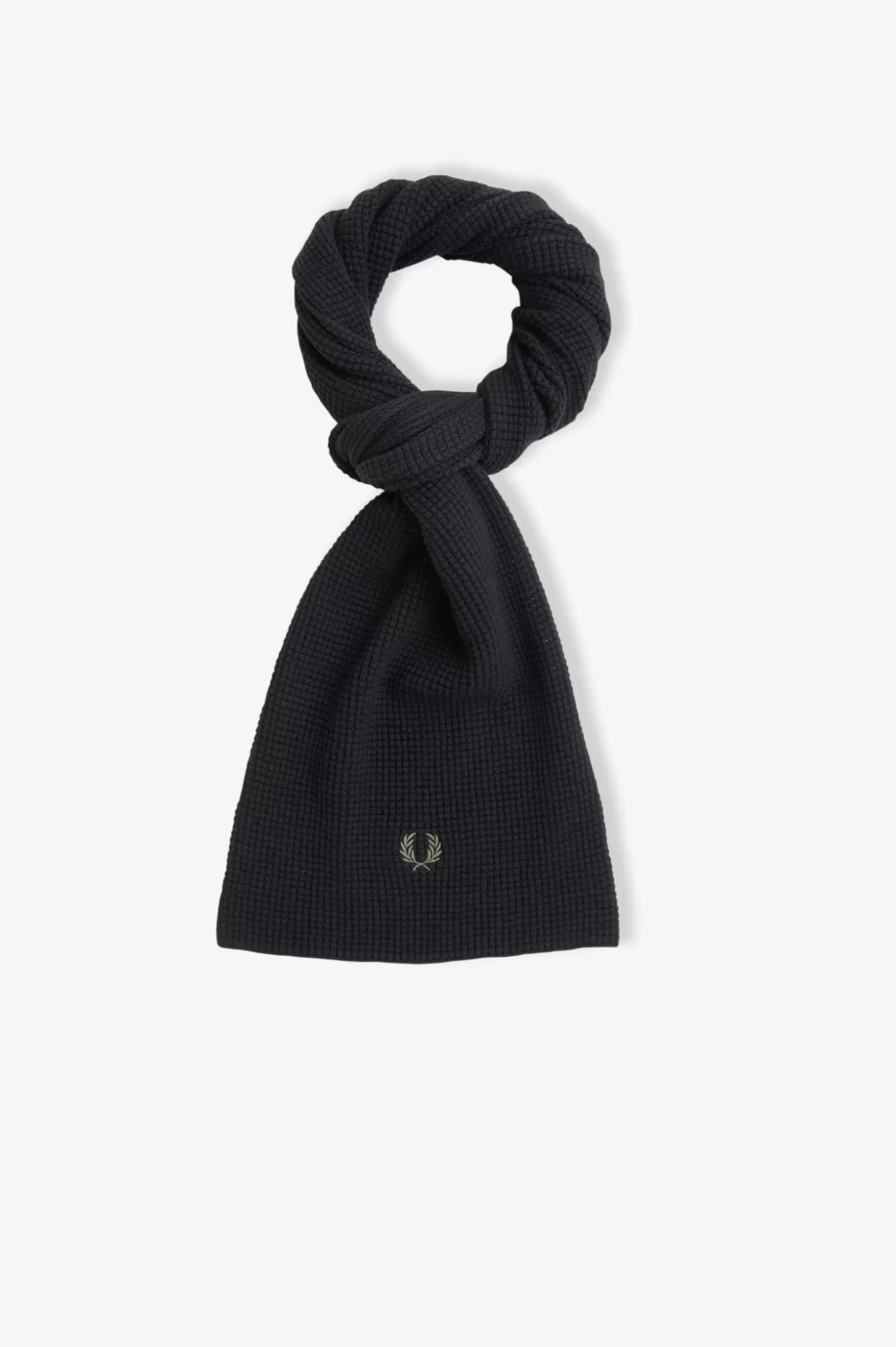 Accessoires | Accessoires^Fred Perry Strickschal Mit Waffelstruktur Schwarz