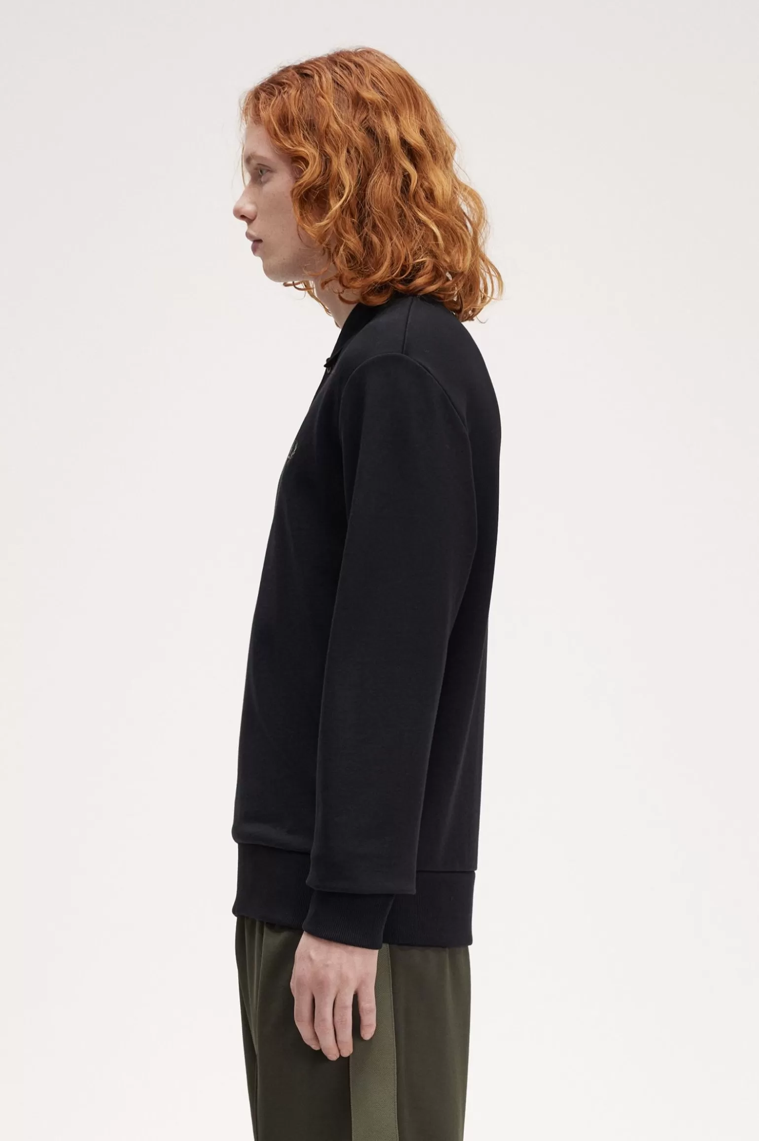 Sweatshirts^Fred Perry Sweatshirt Mit Kragen Schwarz