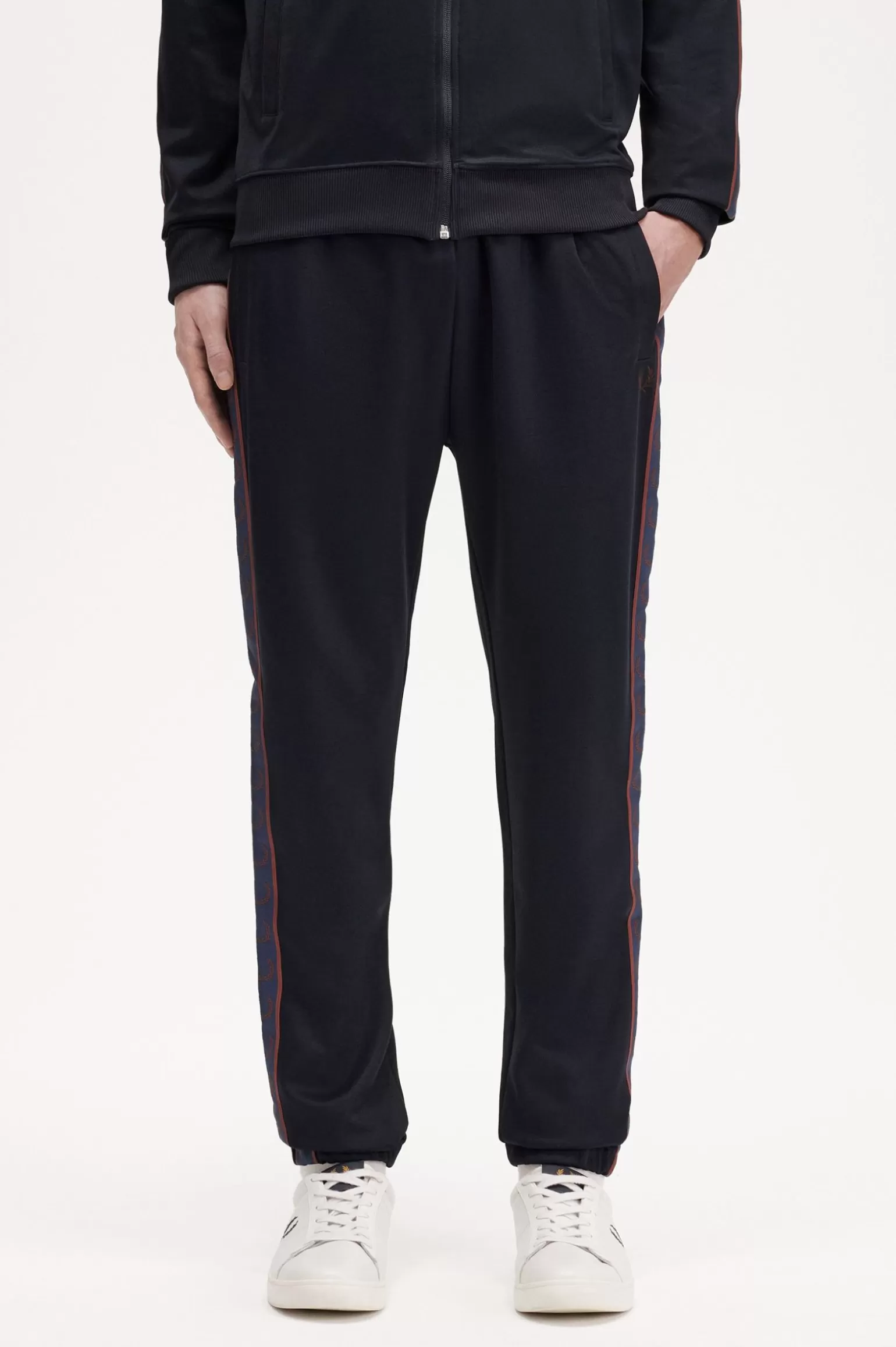 Hosen^Fred Perry Trainingshose Mit Kontrastierendem Sportband Marineblau / Carrington Brick