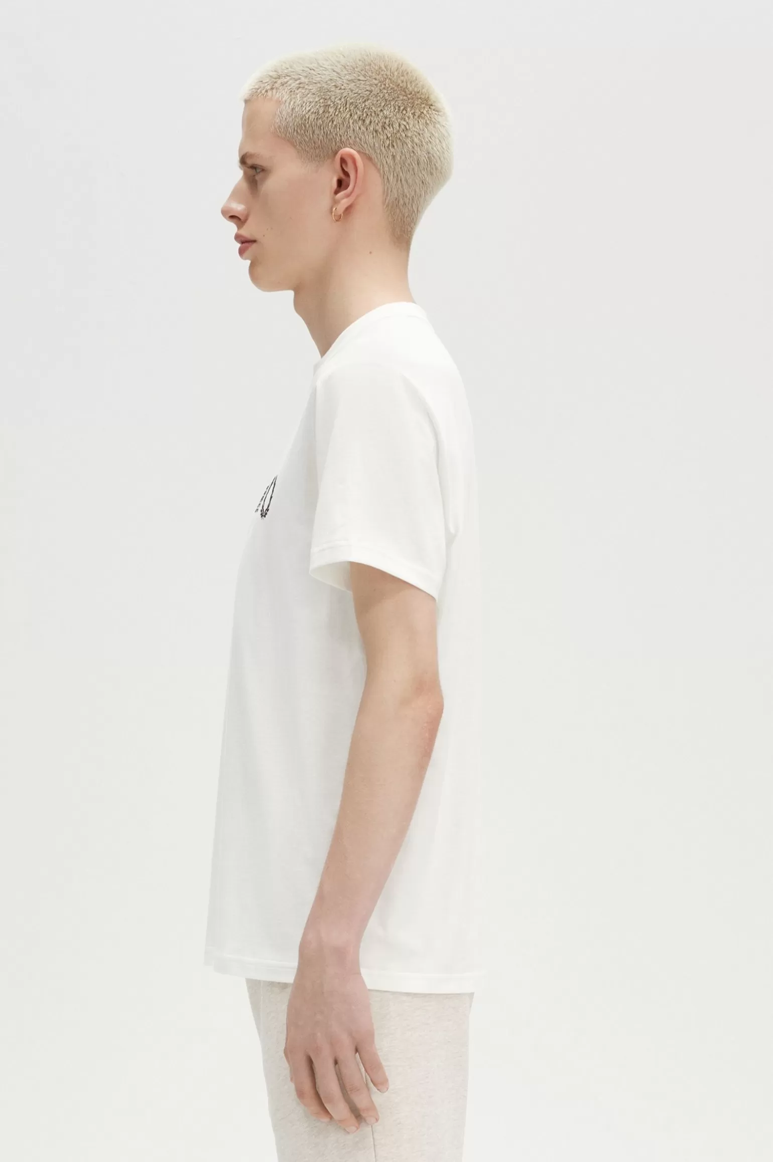 T-Shirts^Fred Perry T-Shirt Mit Geteilter Grafik Schneeweiß