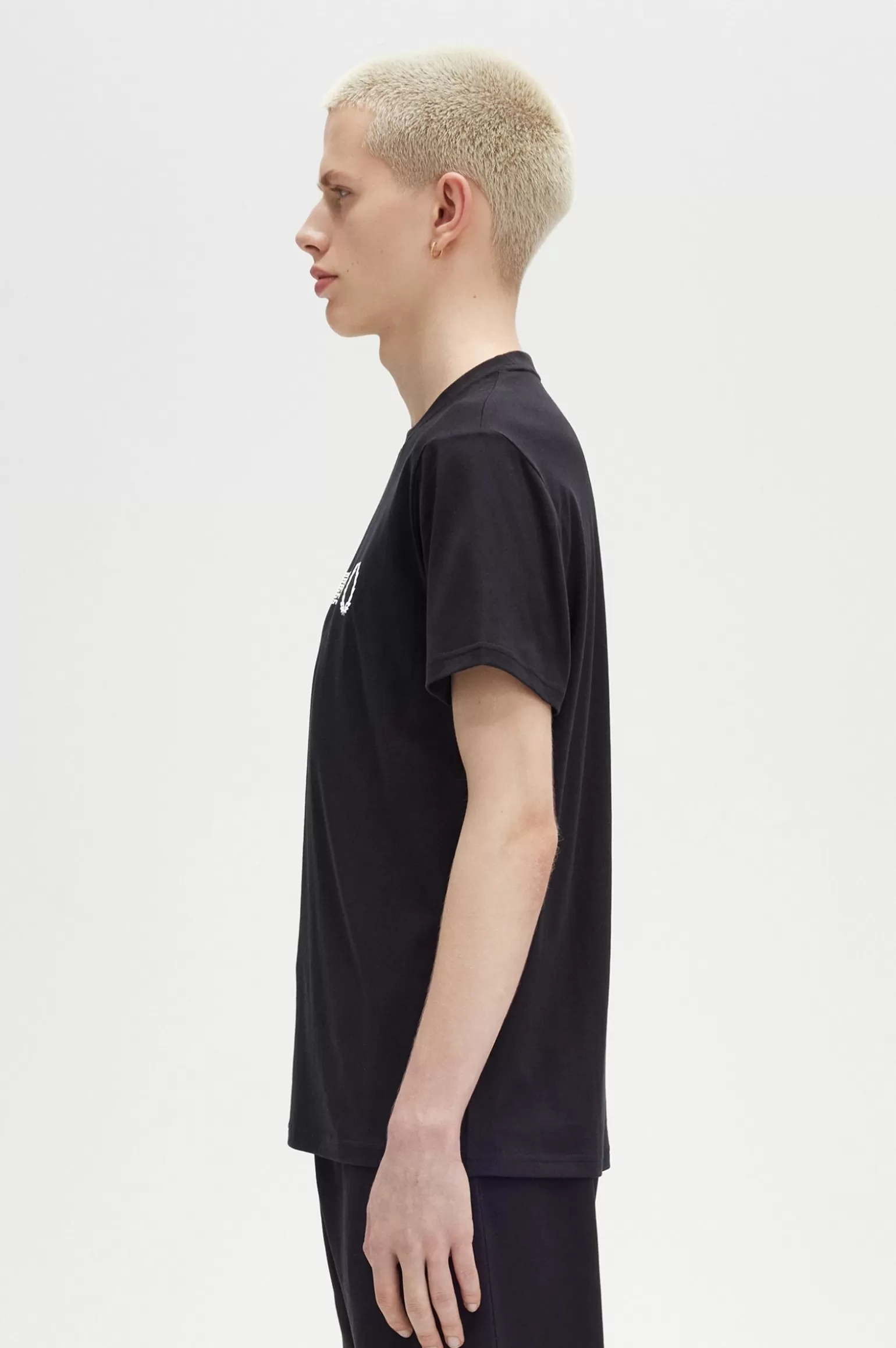 T-Shirts^Fred Perry T-Shirt Mit Geteilter Grafik Schwarz