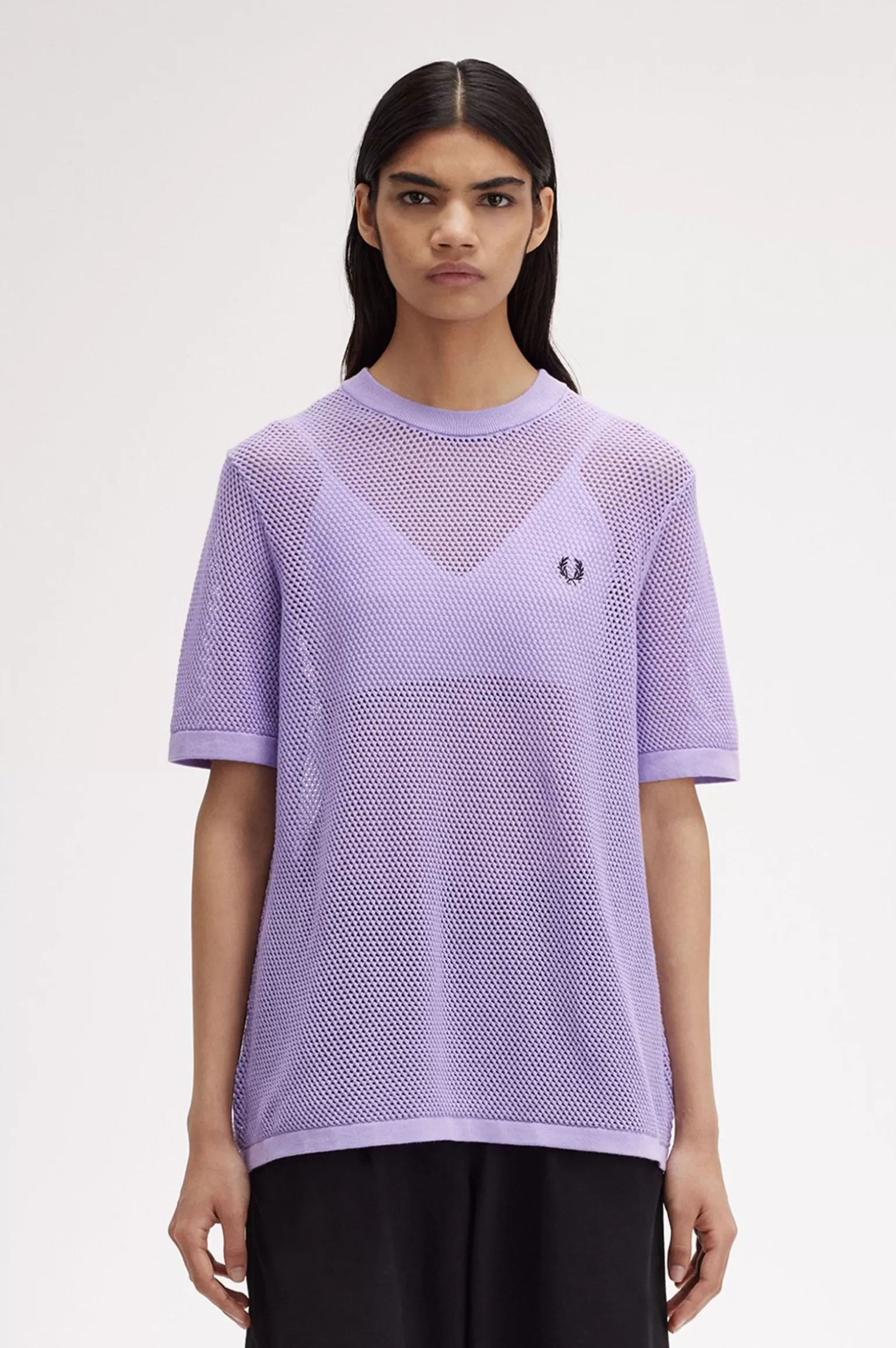 Knitwear^Fred Perry T-Shirt Mit Lochstrickmuster Ultraviolett